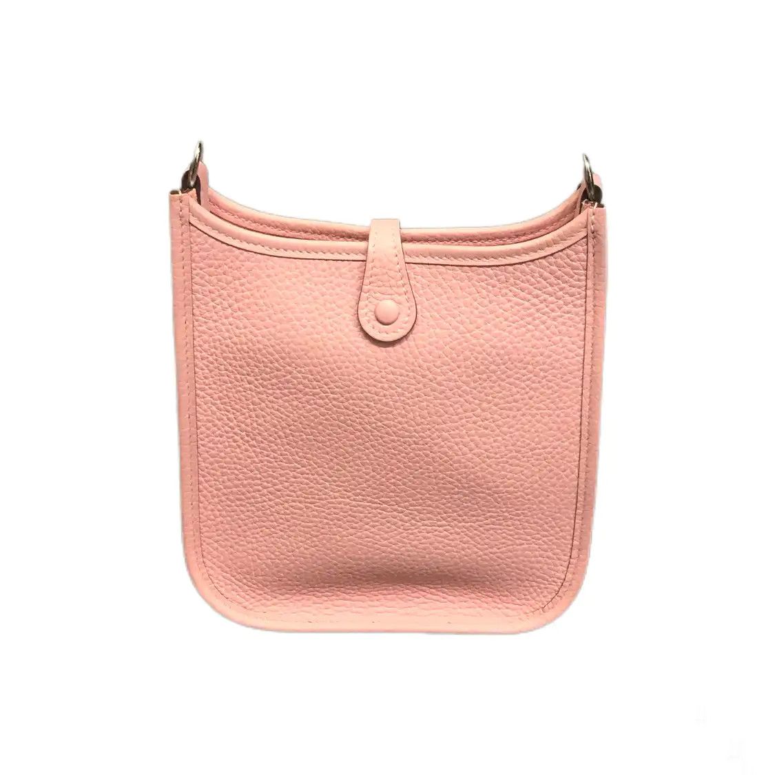 Hermes Hermes Evelyne mini cherry blossom pink Clemence cowhide leather cutout crossbod Size ONE SIZE - 4 Thumbnail