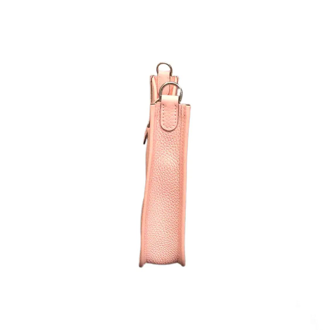 Hermes Hermes Evelyne mini cherry blossom pink Clemence cowhide leather cutout crossbod Size ONE SIZE - 9 Thumbnail