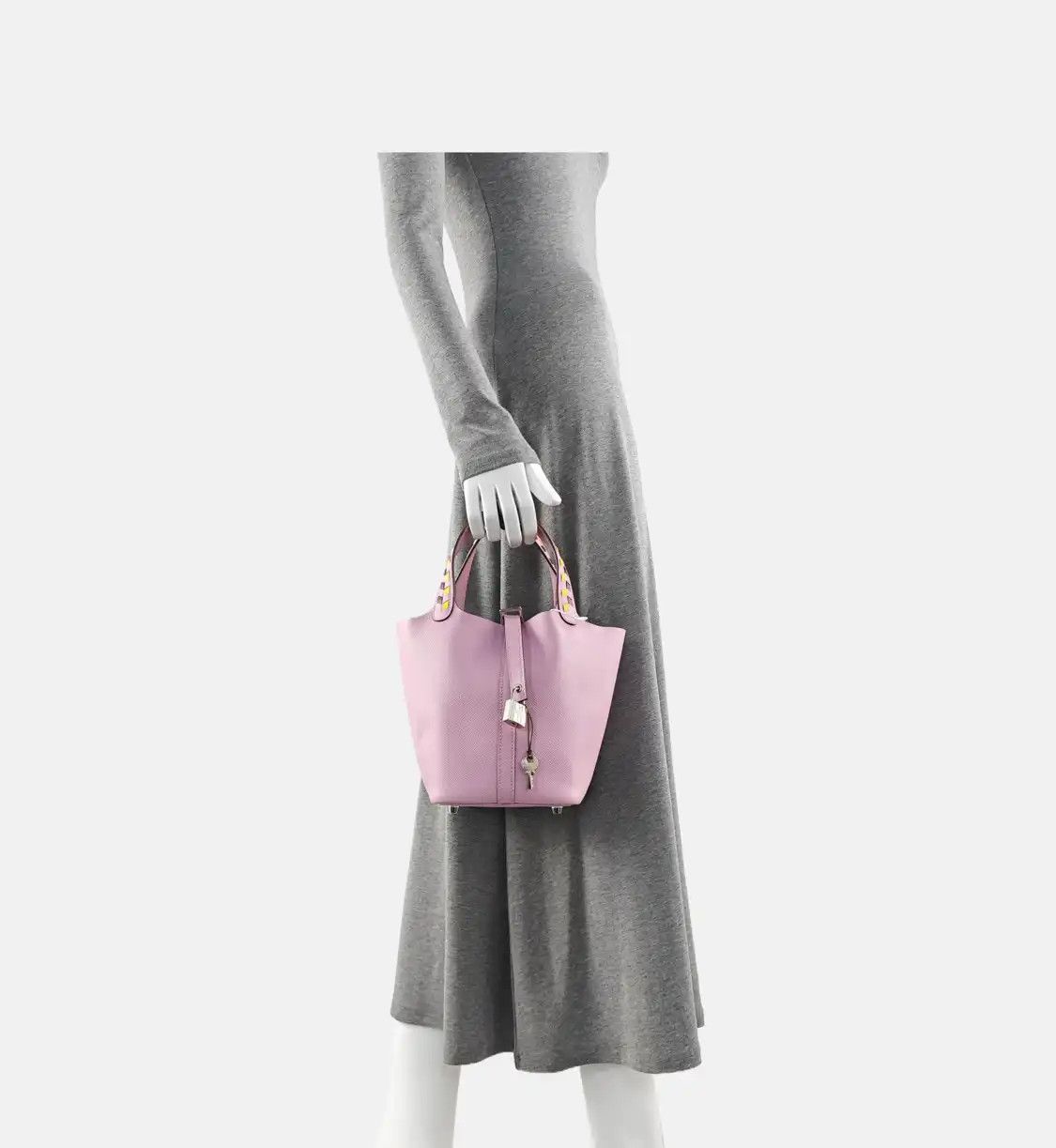 Hermes Hermes Picotin Lock 18 Mauve Sylvestre Epsom cowhide leather picotin handbag sil Size ONE SIZE - 2 Thumbnail