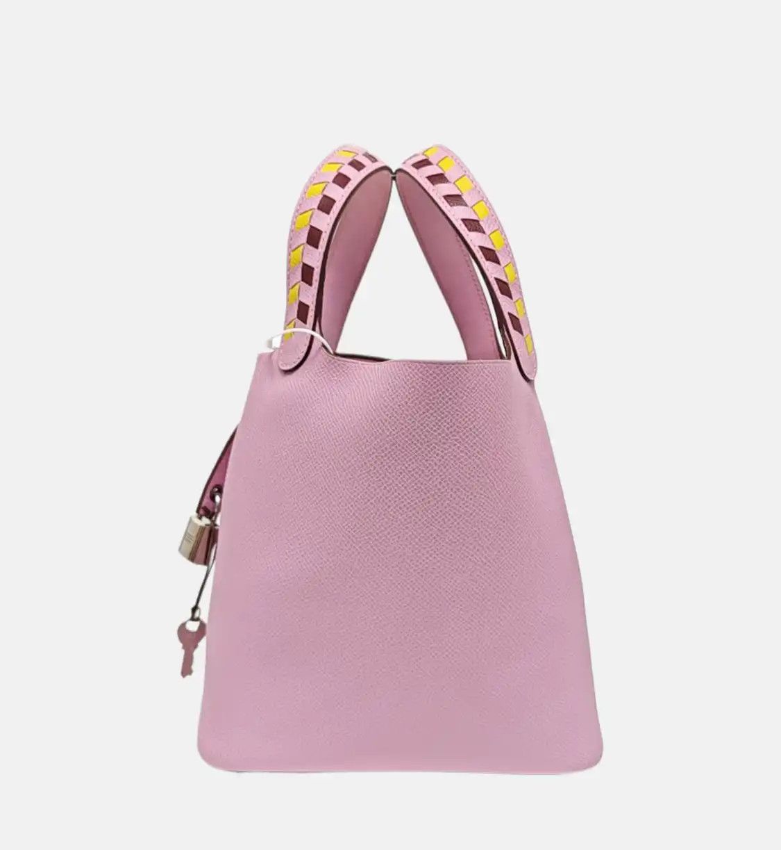 Hermes Hermes Picotin Lock 18 Mauve Sylvestre Epsom cowhide leather picotin handbag sil Size ONE SIZE - 3 Thumbnail