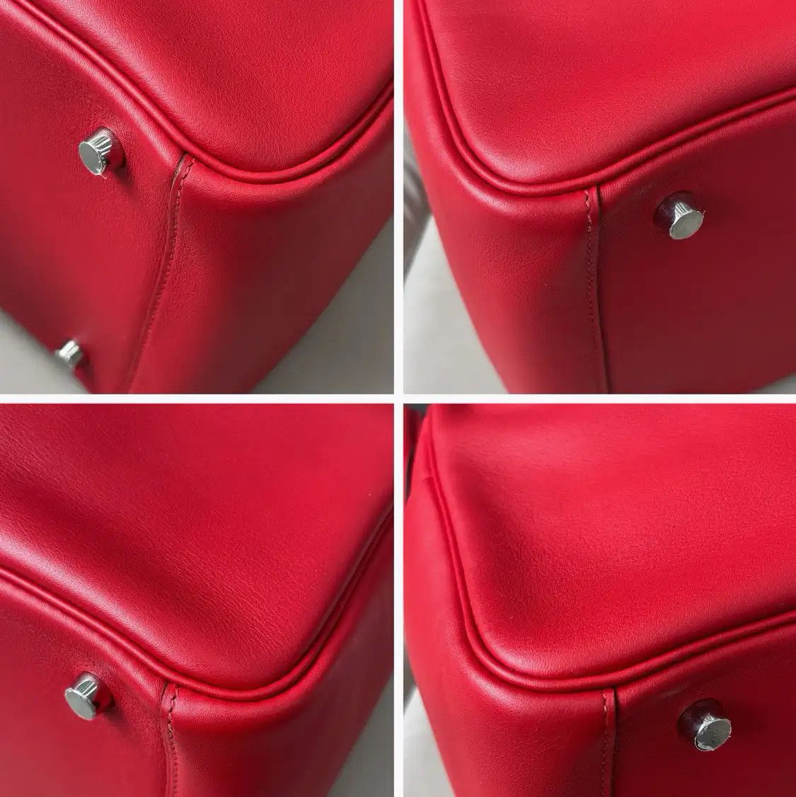 Hermes Hermes Lindy 30 red Swift cowhide leather Lindy bag shoulder bag silver hardware Size ONE SIZE - 6 Thumbnail