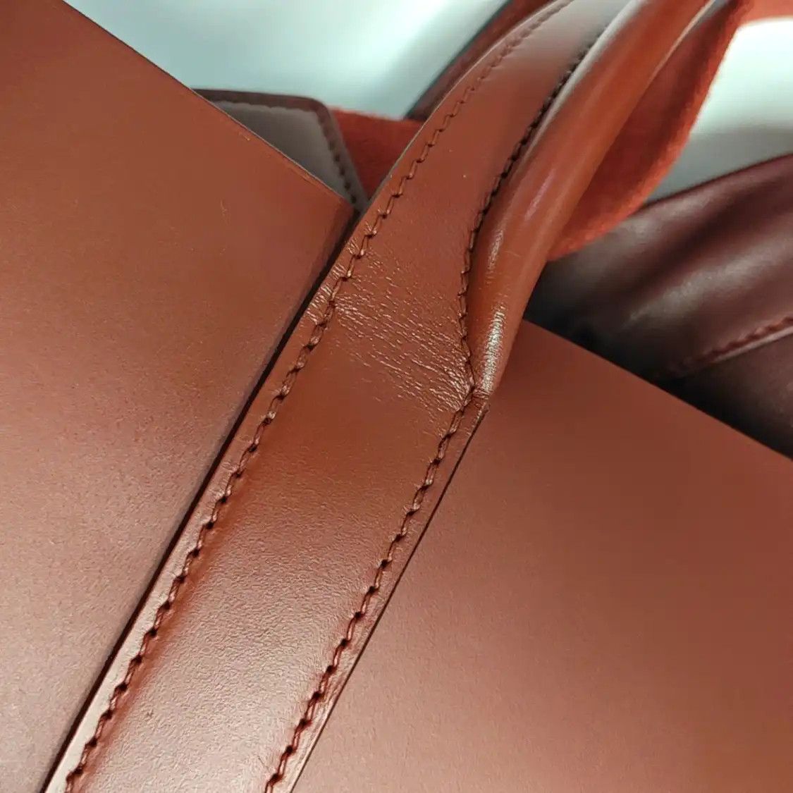 Hermes Hermes Cabacity brick red BOX leather handbag silver hardware X Size ONE SIZE - 9 Thumbnail