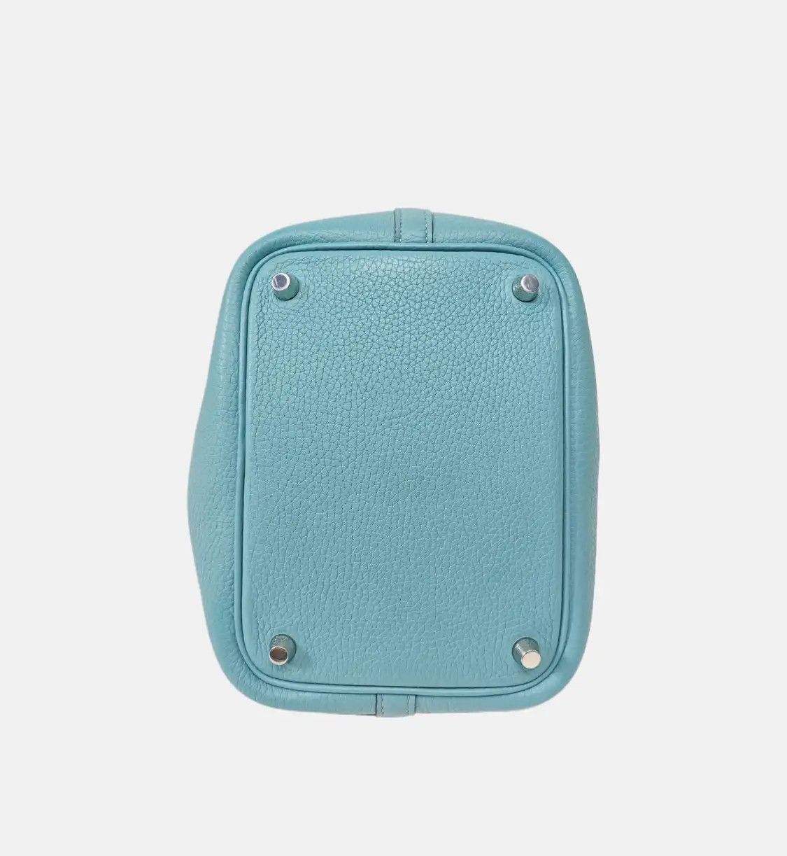 Hermes Hermes Picotin Lock 18 Bleu Macaron Clemence cowhide leather picotin handbag sil Size ONE SIZE - 6 Thumbnail