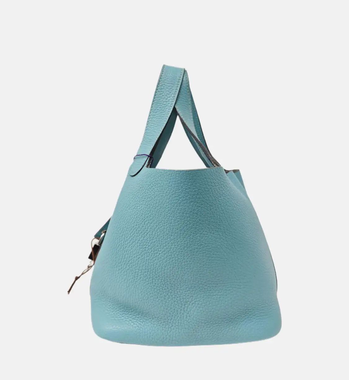 Hermes Hermes Picotin Lock 18 Bleu Macaron Clemence cowhide leather picotin handbag sil Size ONE SIZE - 3 Thumbnail