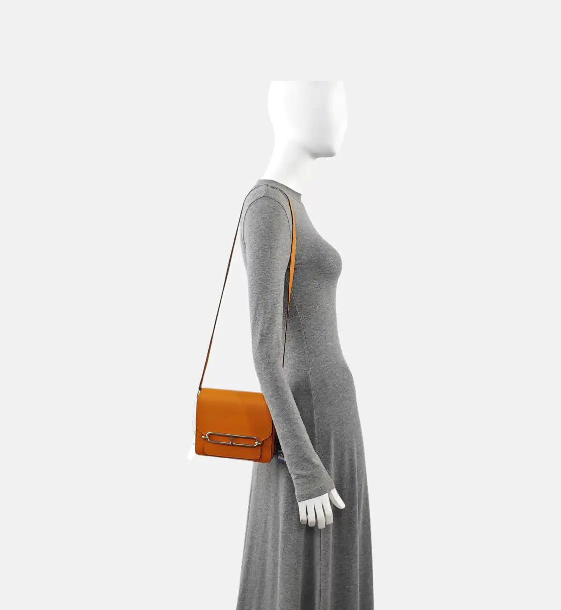 Hermes Hermes Roulis 18 apricot yellow Evercolor cowhide leather Roulis shoulder bag si Size ONE SIZE - 2 Thumbnail