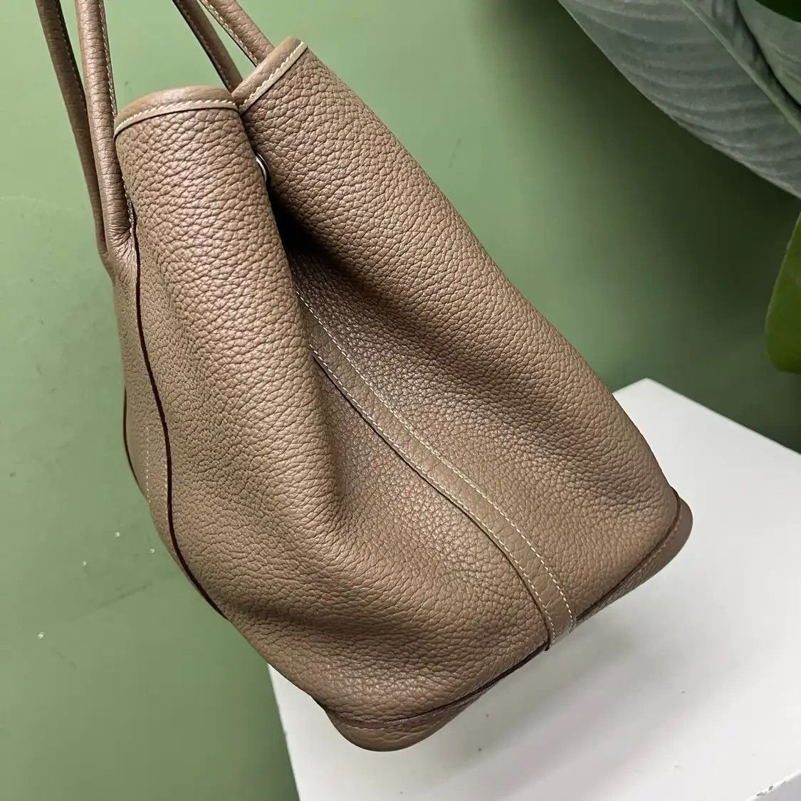 Hermes Hermes Garden Party 36 Etoupe Clemence cowhide leather Garden Party handbag silv Size ONE SIZE - 7 Thumbnail