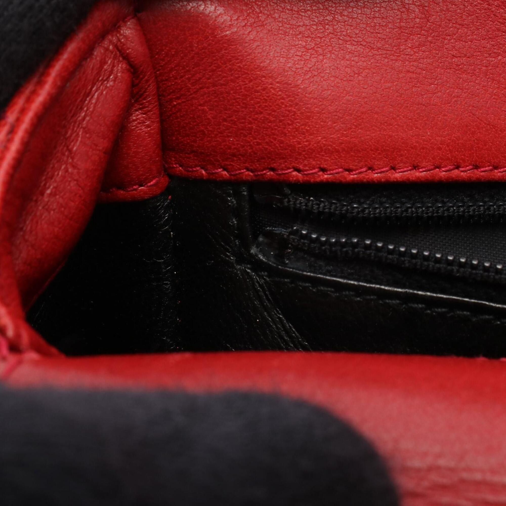 Chanel Chanel Matelassé Handbag, Lambskin Leather, Women's, Red Size ONE SIZE - 6 Thumbnail