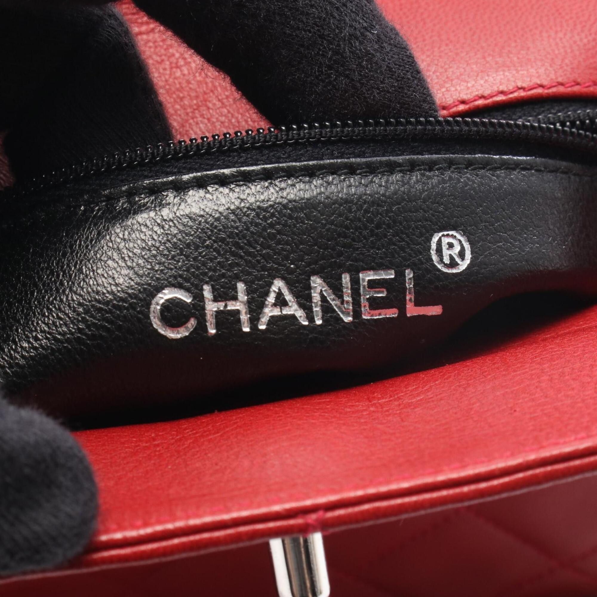 Chanel Chanel Matelassé Handbag, Lambskin Leather, Women's, Red Size ONE SIZE - 4 Thumbnail