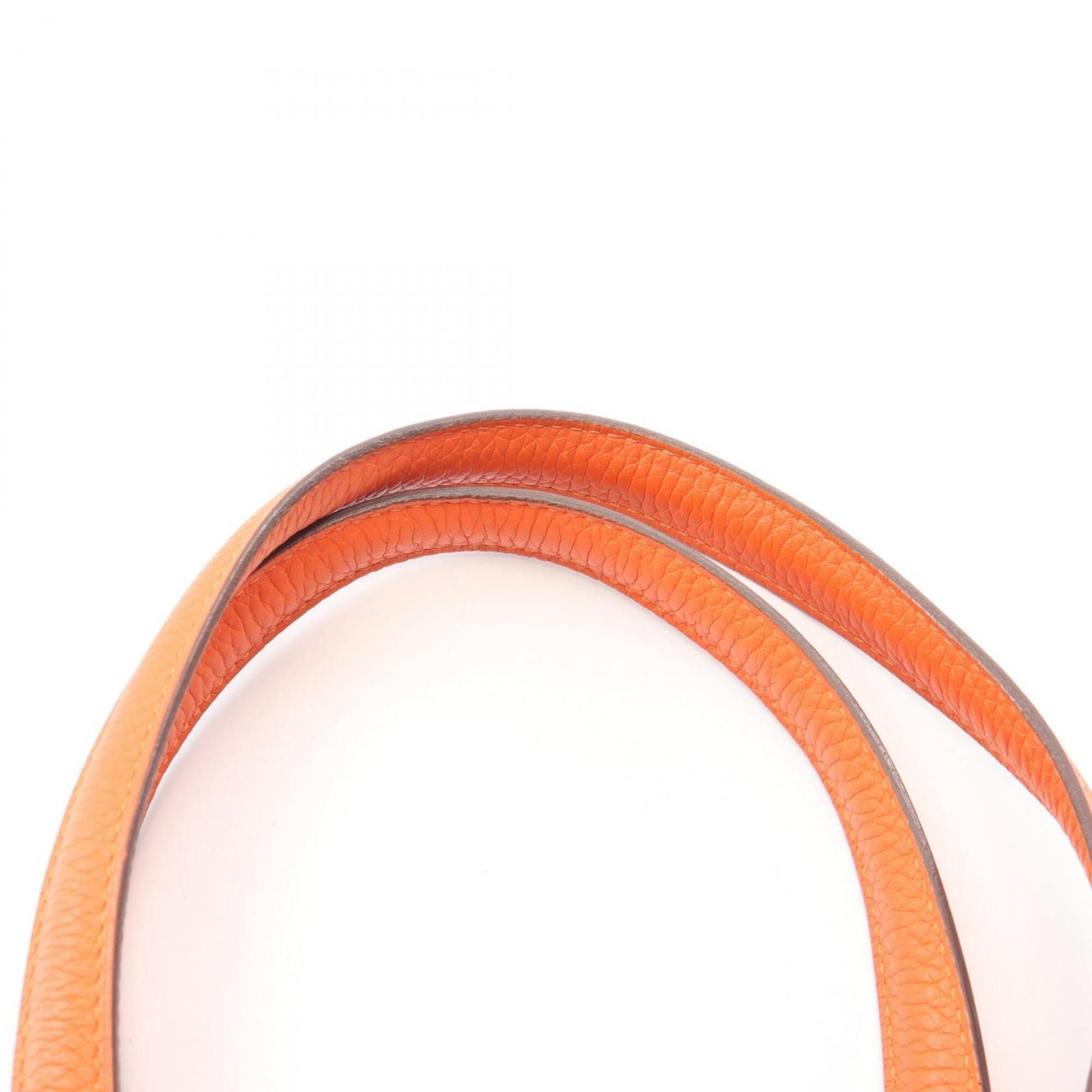 Hermes Hermes Victoria 35 Handbag, Leather, Taurillon Clemence Women's, Orange Size ONE SIZE - 9 Thumbnail