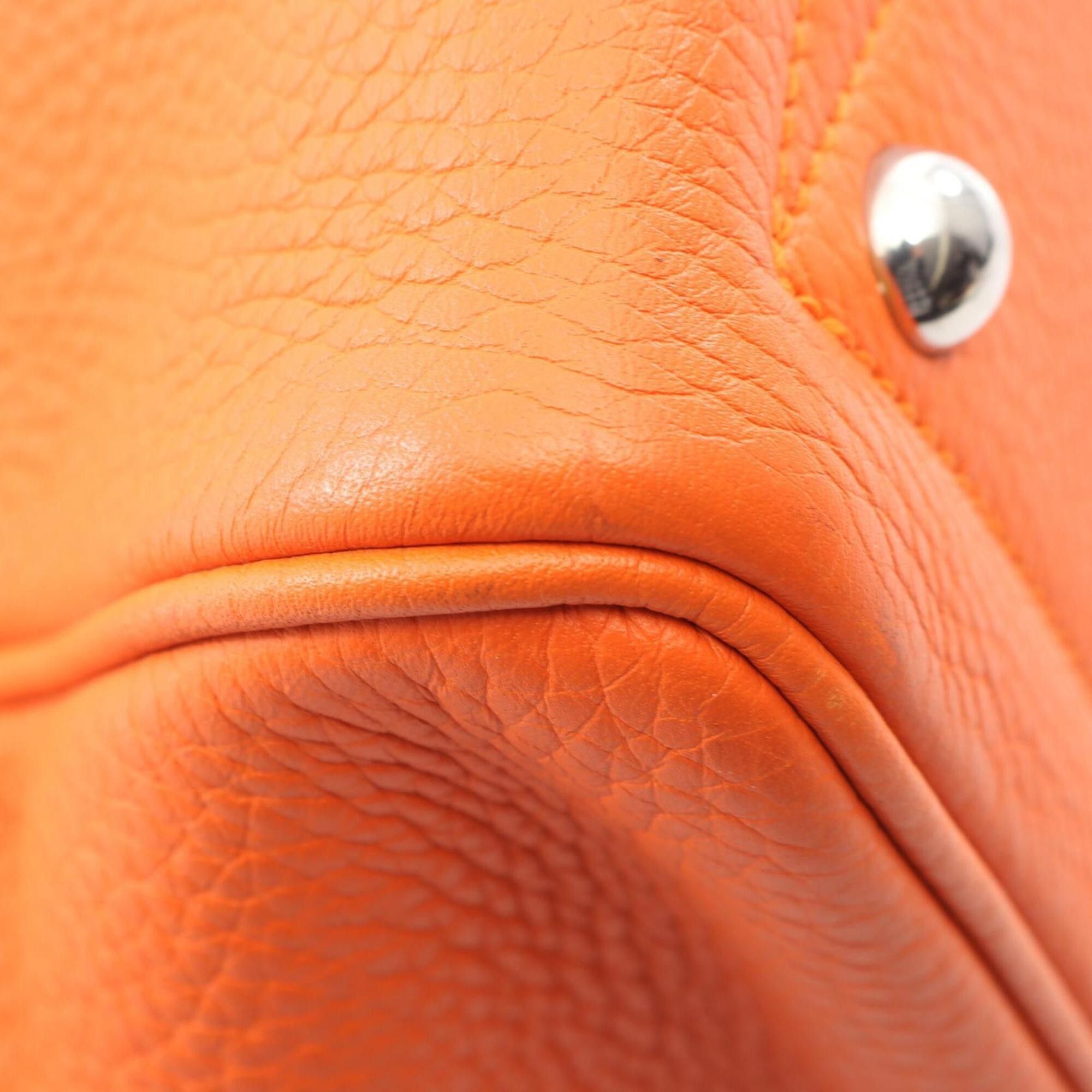 Hermes Hermes Victoria 35 Handbag, Leather, Taurillon Clemence Women's, Orange Size ONE SIZE - 8 Thumbnail