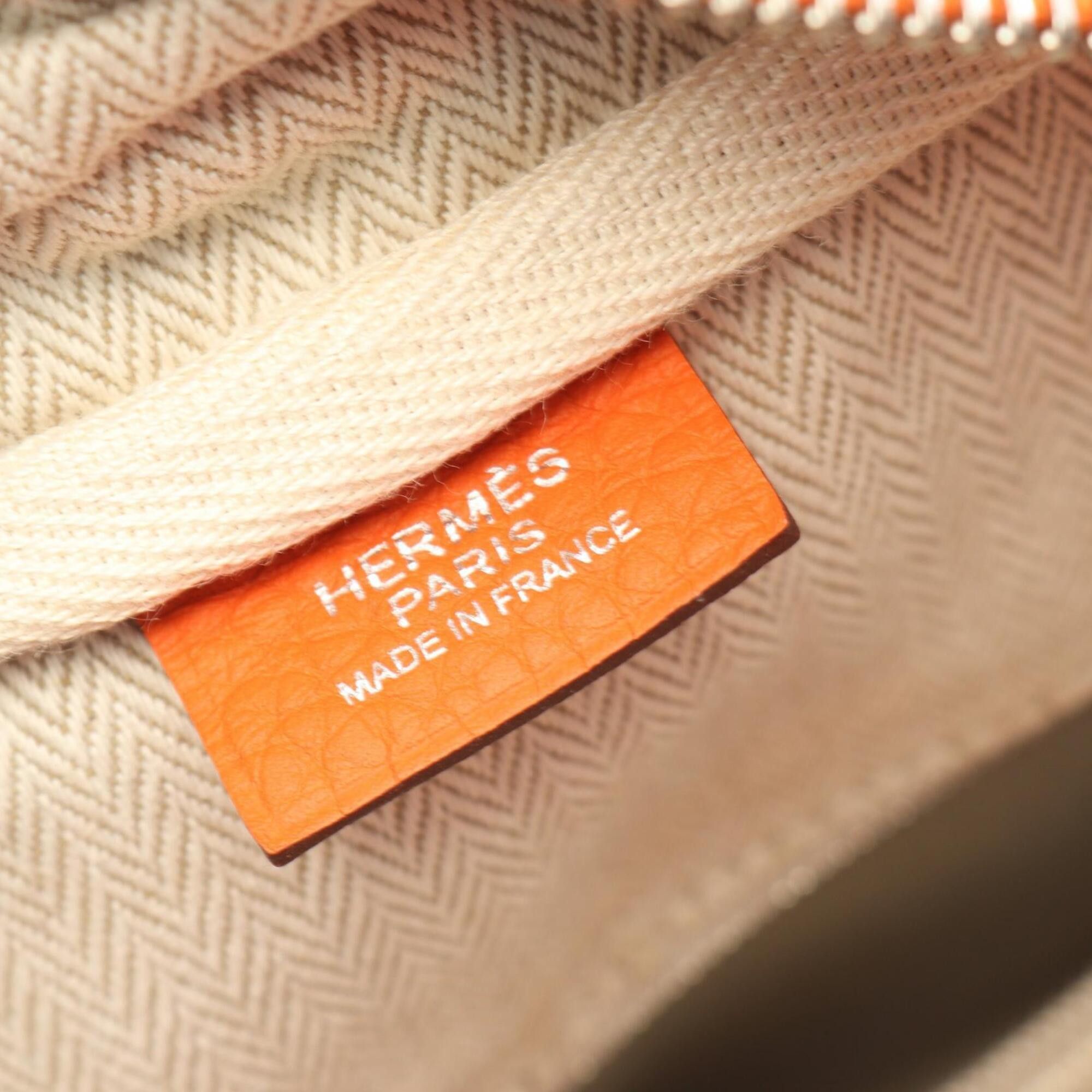 Hermes Hermes Victoria 35 Handbag, Leather, Taurillon Clemence Women's, Orange Size ONE SIZE - 4 Thumbnail