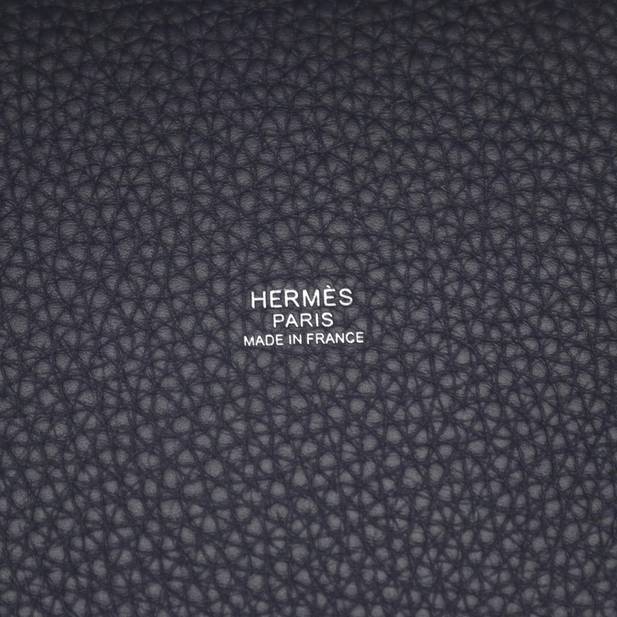 Hermes Hermes Picotin Lock PM Blue Nuit Handbag, Taurillon Clemence Leather, Women's, Navy Size ONE SIZE - 4 Thumbnail