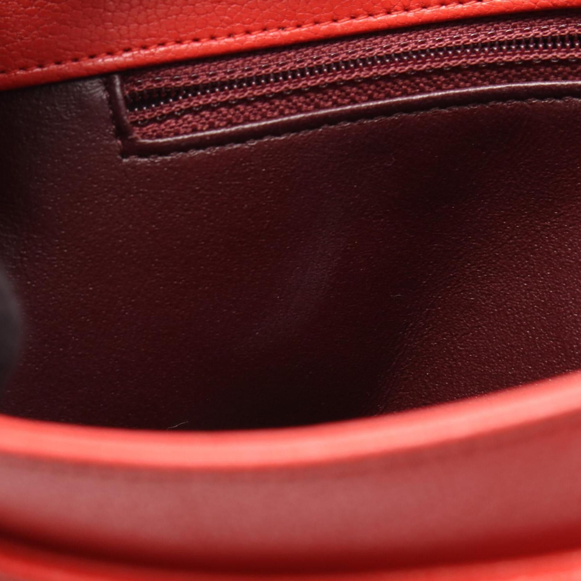Chanel Chanel Mademoiselle Shoulder Bag/Handbag, Leather, Women's, Red Size ONE SIZE - 14 Thumbnail