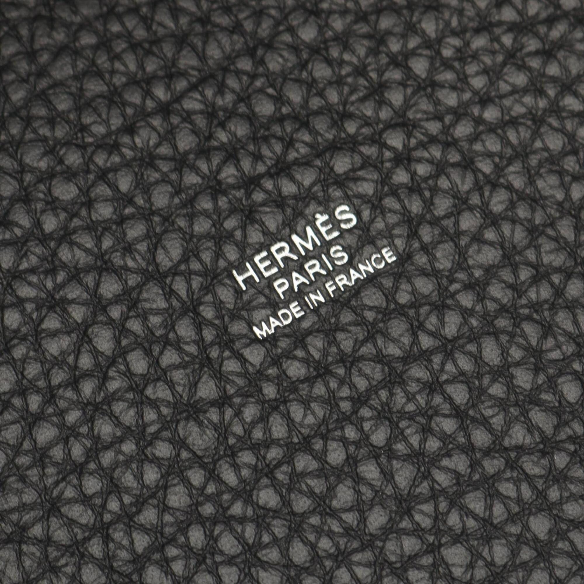 Hermes Hermes Picotin Lock PM Handbag, Leather, Taurillon Clemence Women's, Black, 056289CK Size ONE SIZE - 4 Thumbnail