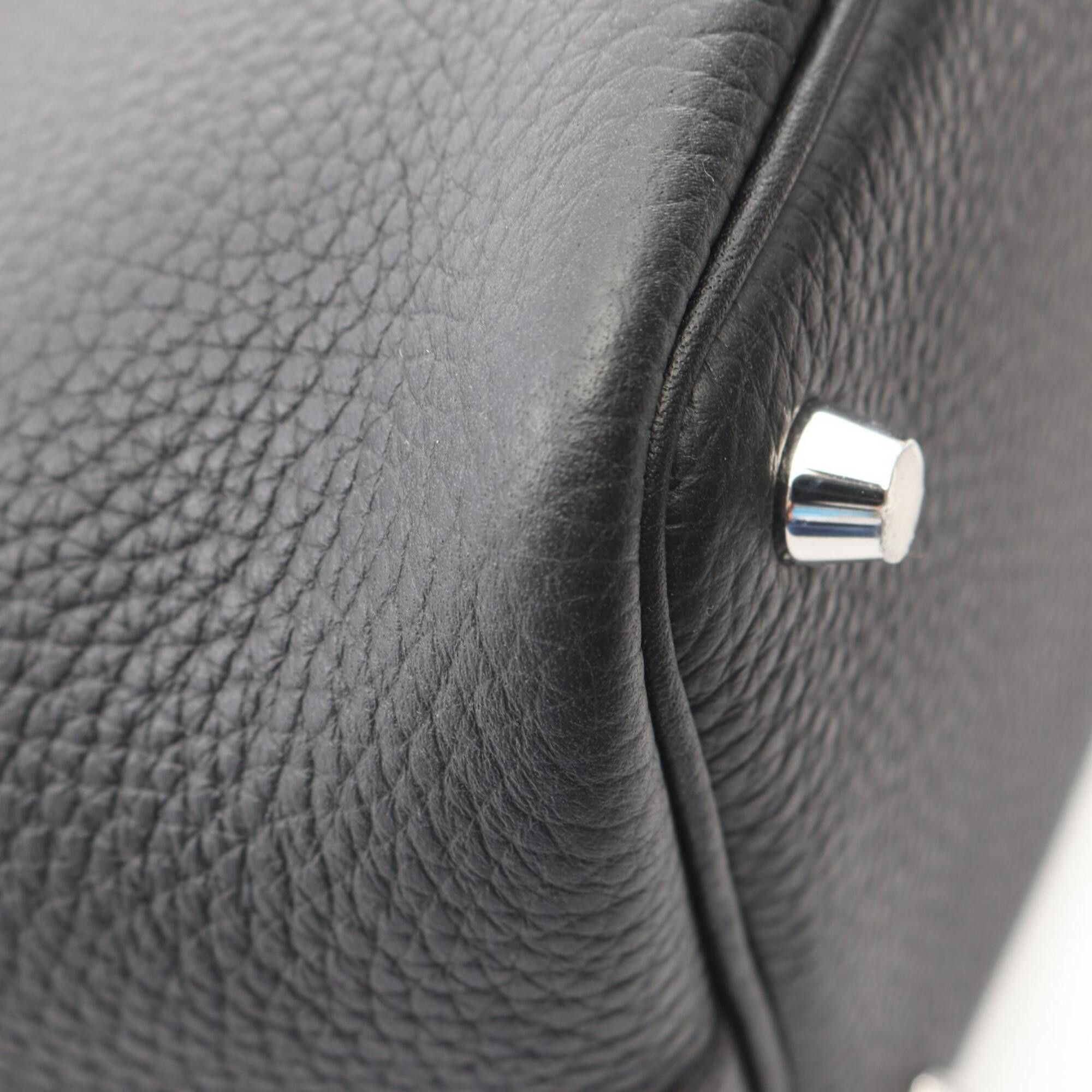 Hermes Hermes Picotin Lock PM Handbag, Leather, Taurillon Clemence Women's, Black, 056289CK Size ONE SIZE - 6 Thumbnail
