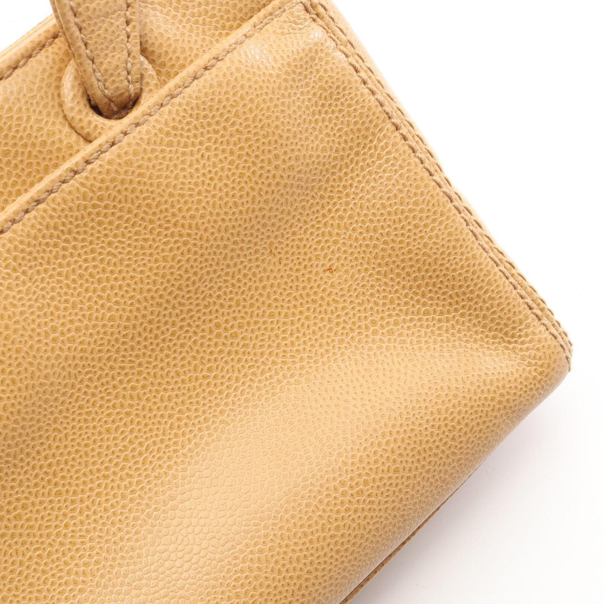Chanel Chanel Coco Mark Mini Handbag, Calfskin Leather, Women's, Beige Size ONE SIZE - 11 Thumbnail