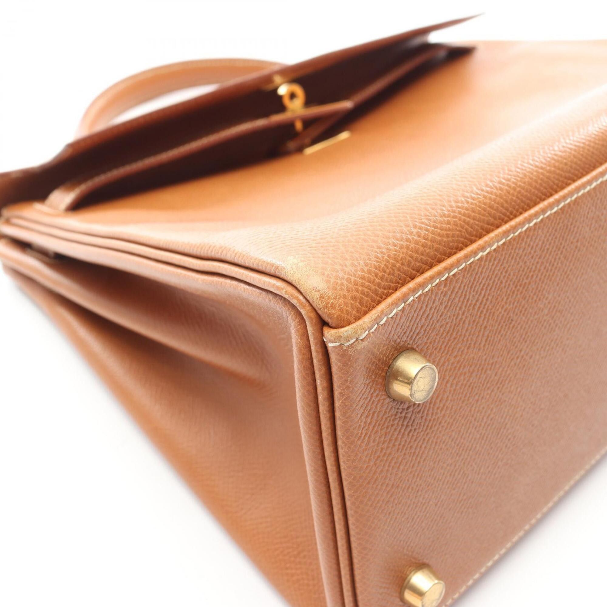 Hermes Hermes Kelly 32 Gold, Inside Stitching, 2-Way Handbag, Leather, Courchevel Women's, Gold Tone Size ONE SIZE - 9 Thumbnail