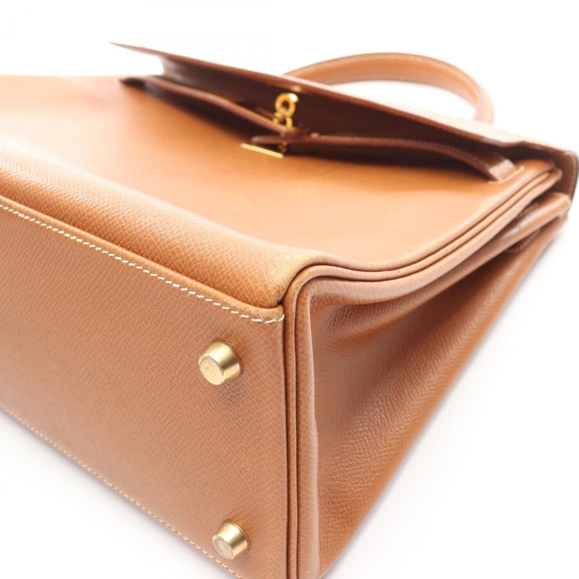 Hermes Hermes Kelly 32 Gold, Inside Stitching, 2-Way Handbag, Leather, Courchevel Women's, Gold Tone Size ONE SIZE - 10 Thumbnail