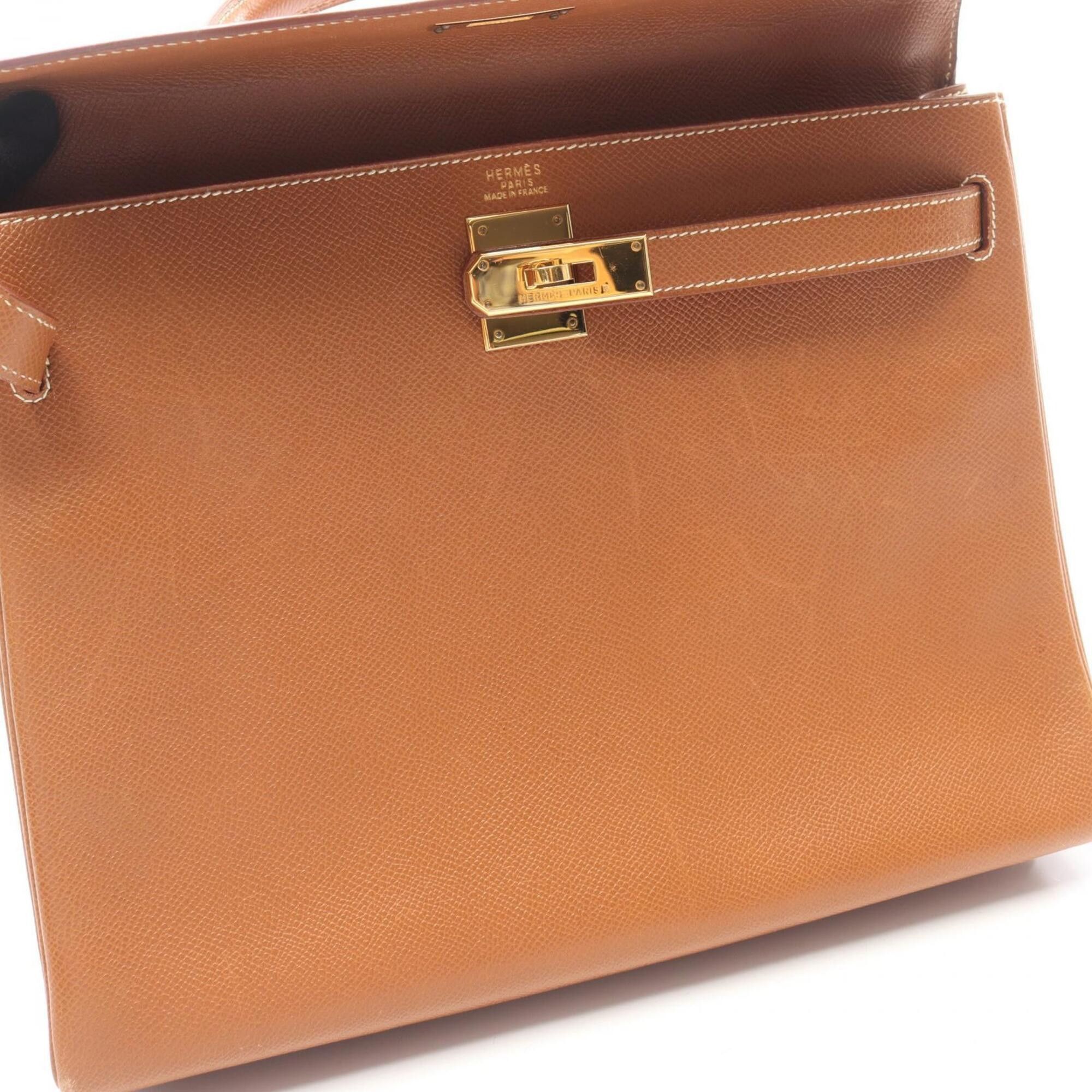 Hermes Hermes Kelly 32 Gold, Inside Stitching, 2-Way Handbag, Leather, Courchevel Women's, Gold Tone Size ONE SIZE - 7 Thumbnail