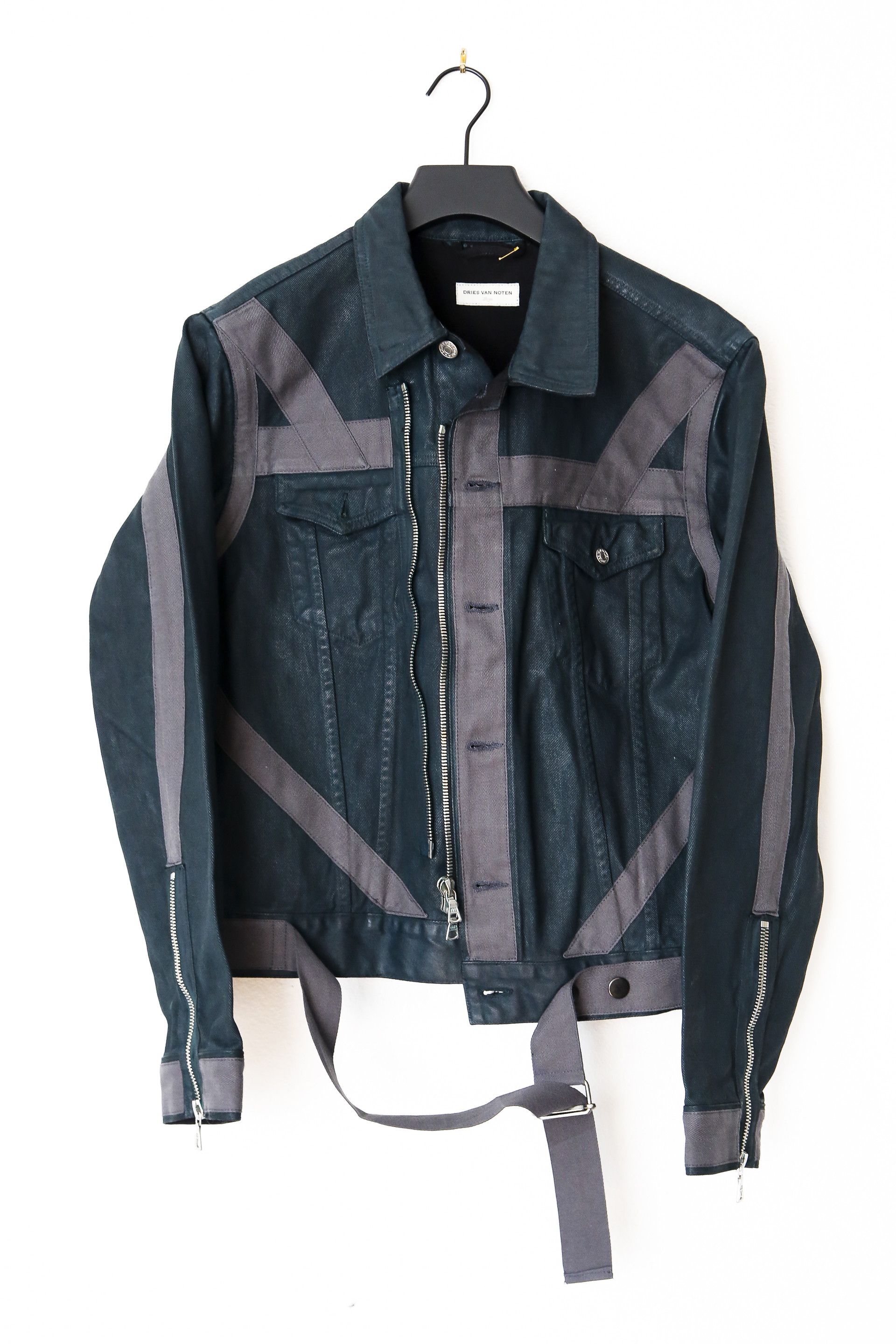 Dries Van Noten Green Strapped Denim Jacket | Grailed