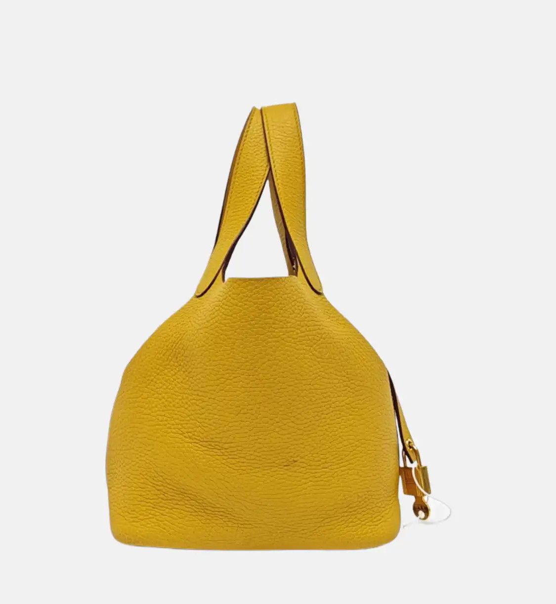 Hermes Hermes Picotin Lock Ambre Clemence cowhide leather handbag gold hardware D Size ONE SIZE - 4 Thumbnail