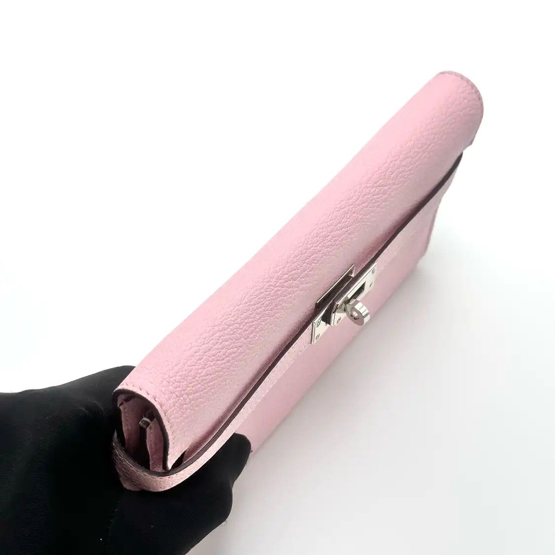 Hermes Hermes Kelly Togo 20 cherry blossom pink Evercolor cowhide leather wallet silver Size ONE SIZE - 7 Thumbnail