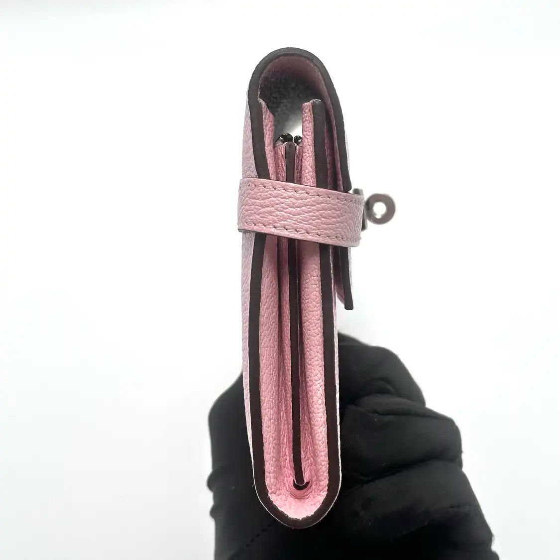 Hermes Hermes Kelly Togo 20 cherry blossom pink Evercolor cowhide leather wallet silver Size ONE SIZE - 3 Thumbnail