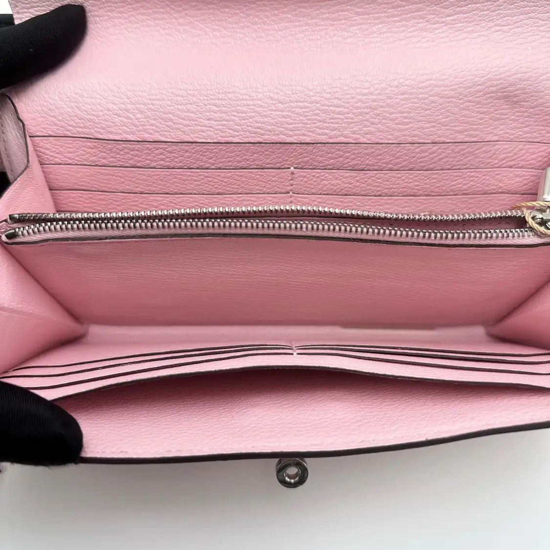 Hermes Hermes Kelly Togo 20 cherry blossom pink Evercolor cowhide leather wallet silver Size ONE SIZE - 6 Thumbnail