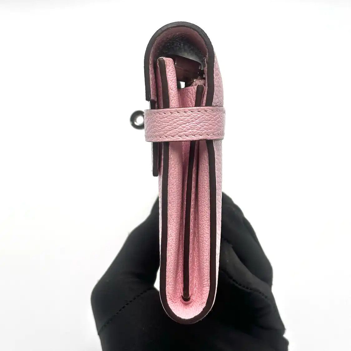 Hermes Hermes Kelly Togo 20 cherry blossom pink Evercolor cowhide leather wallet silver Size ONE SIZE - 4 Thumbnail