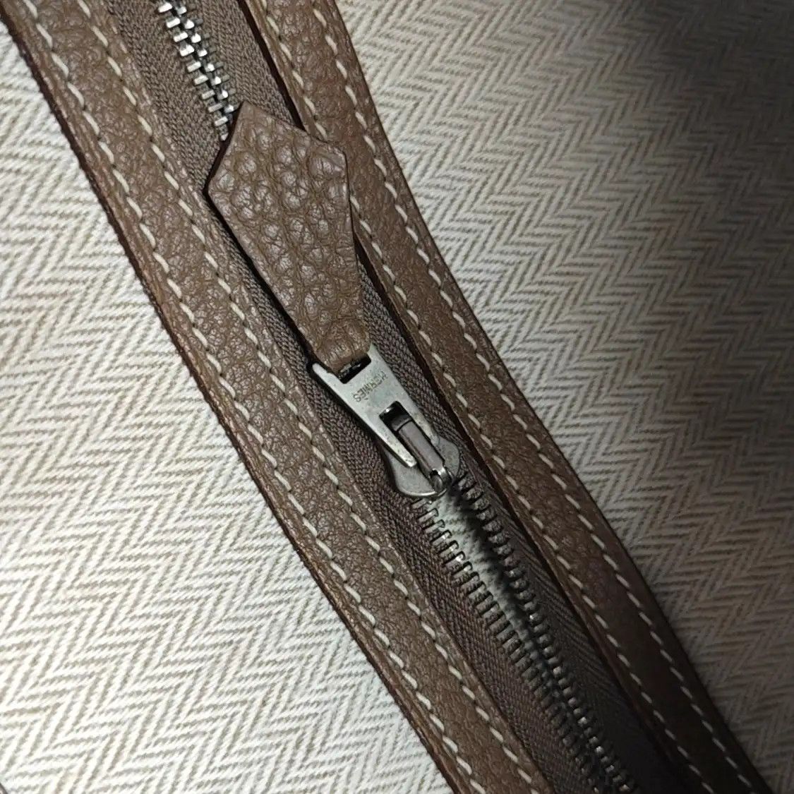 Hermes Hermes Garden Party Etoupe Negondacowhide leather handbag silver hardware X Size ONE SIZE - 12 Thumbnail