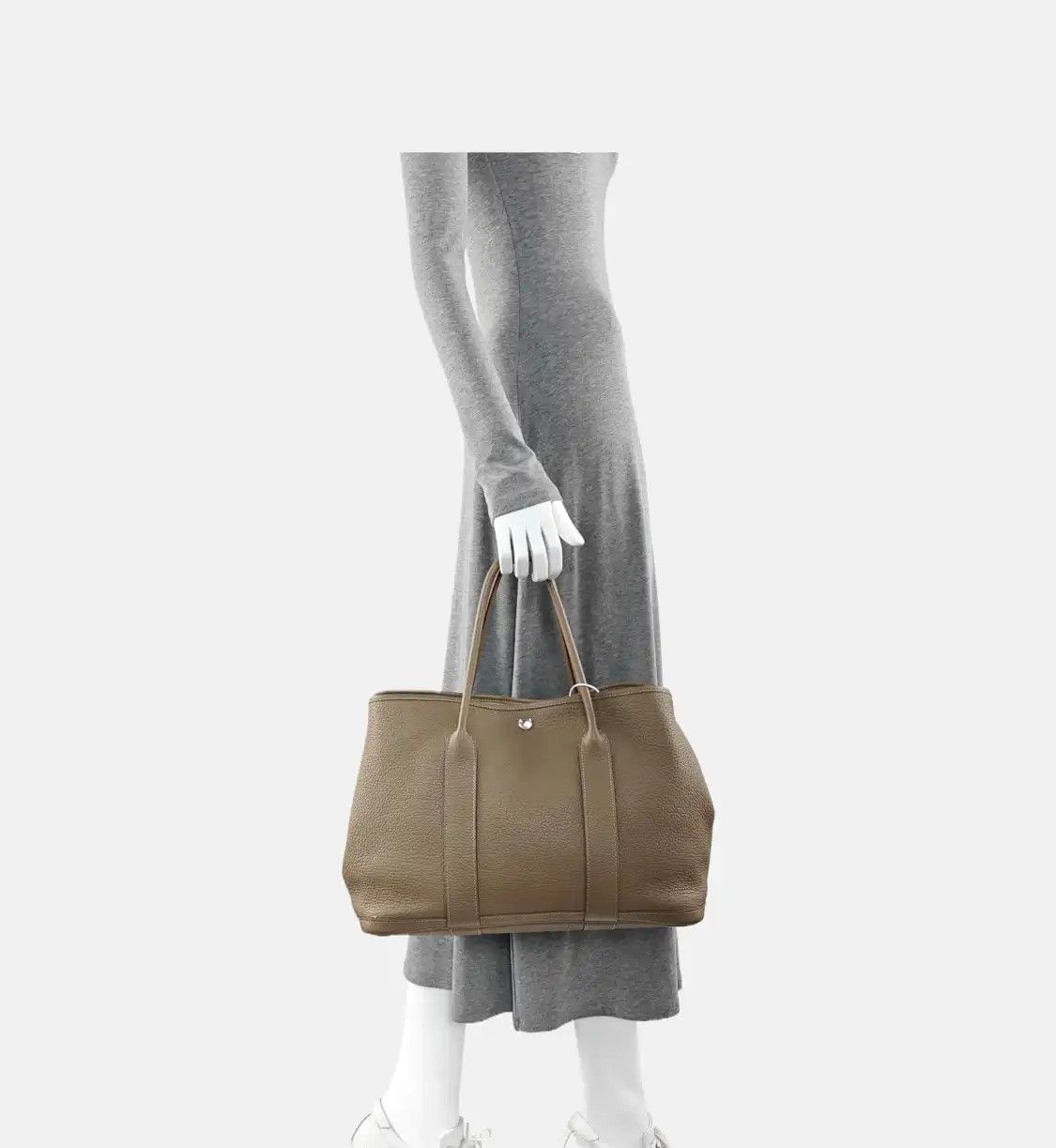 Hermes Hermes Garden Party Etoupe Negondacowhide leather handbag silver hardware X Size ONE SIZE - 2 Thumbnail
