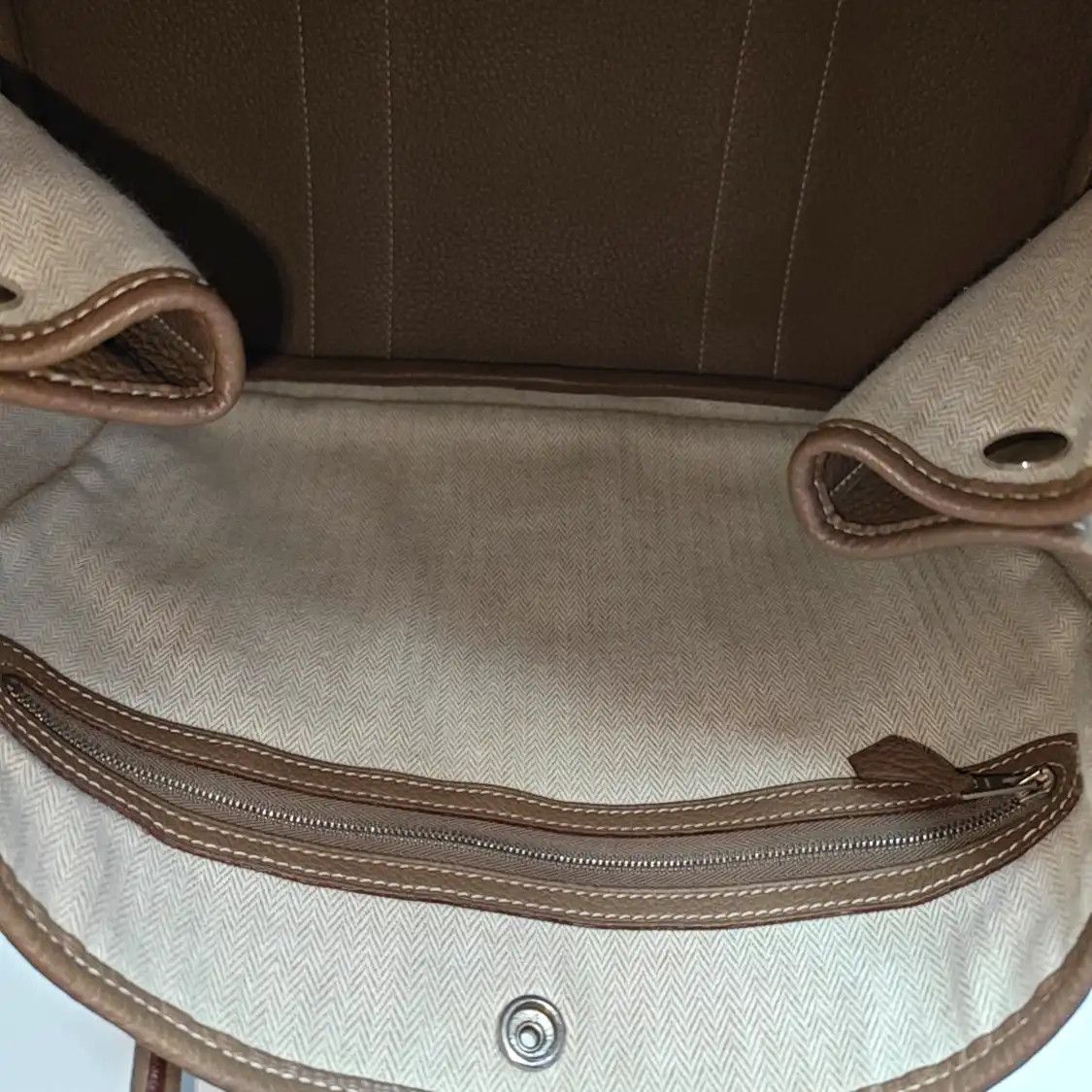 Hermes Hermes Garden Party Etoupe Negondacowhide leather handbag silver hardware X Size ONE SIZE - 7 Thumbnail