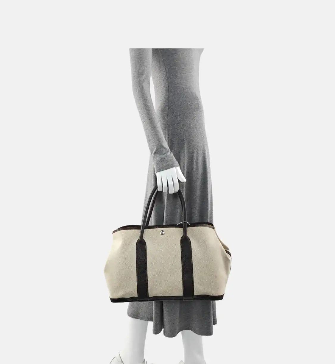 Hermes Hermes Garden Party 36 milkshake white canvas Garden Party handbag silver hardwa Size ONE SIZE - 2 Thumbnail