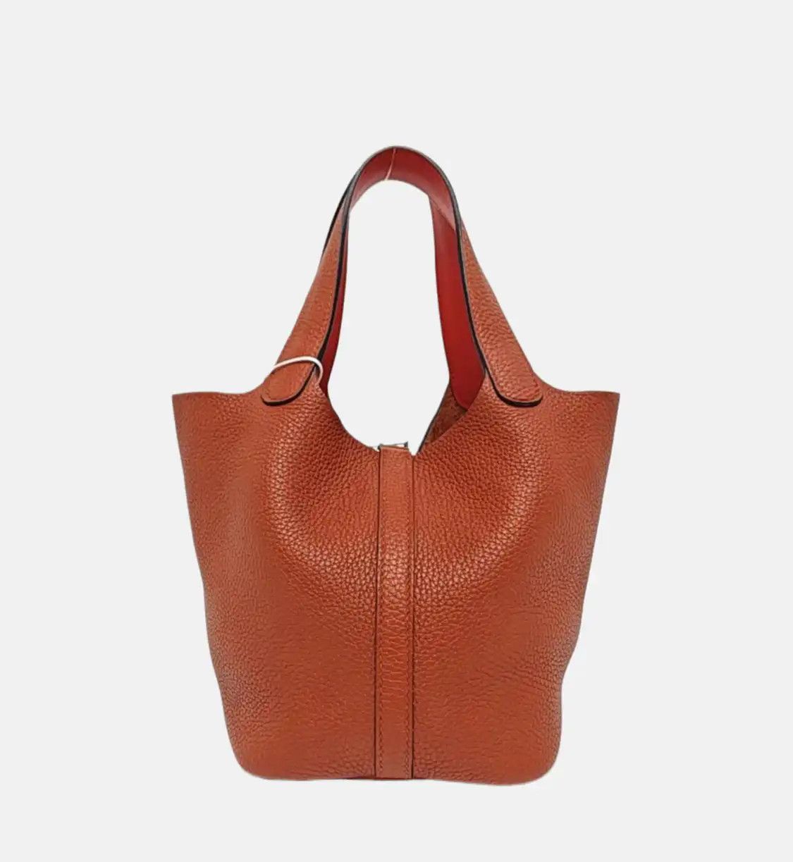 Hermes Hermes Picotin Lock copper red Clemence cowhide leather picotin handbag silver h Size ONE SIZE - 5 Thumbnail
