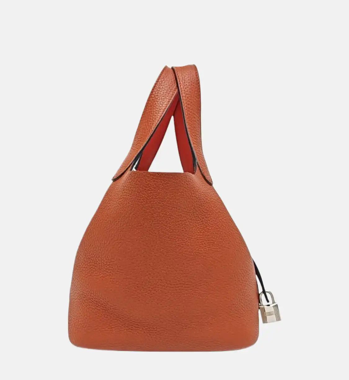 Hermes Hermes Picotin Lock copper red Clemence cowhide leather picotin handbag silver h Size ONE SIZE - 4 Thumbnail