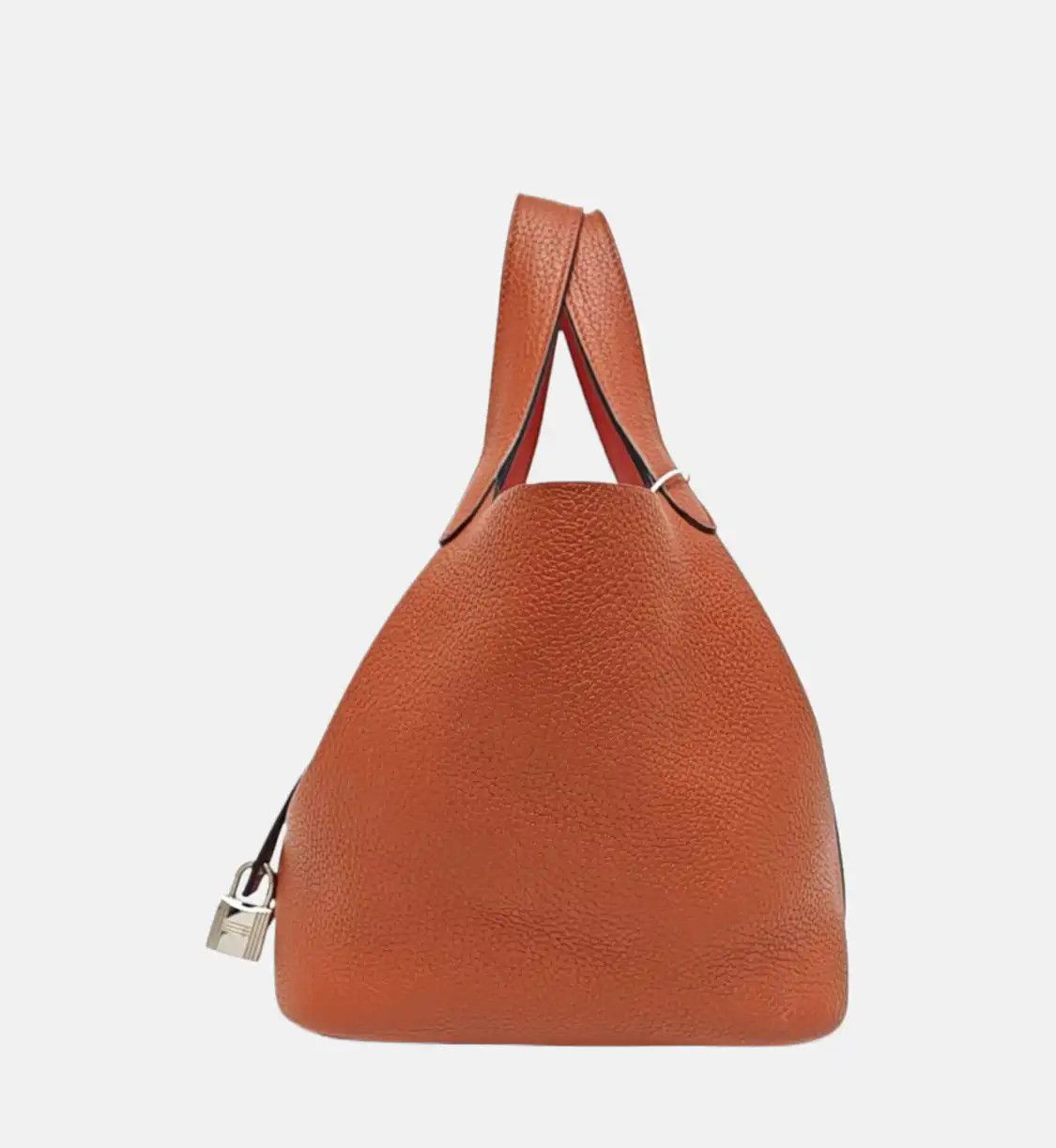 Hermes Hermes Picotin Lock copper red Clemence cowhide leather picotin handbag silver h Size ONE SIZE - 3 Thumbnail