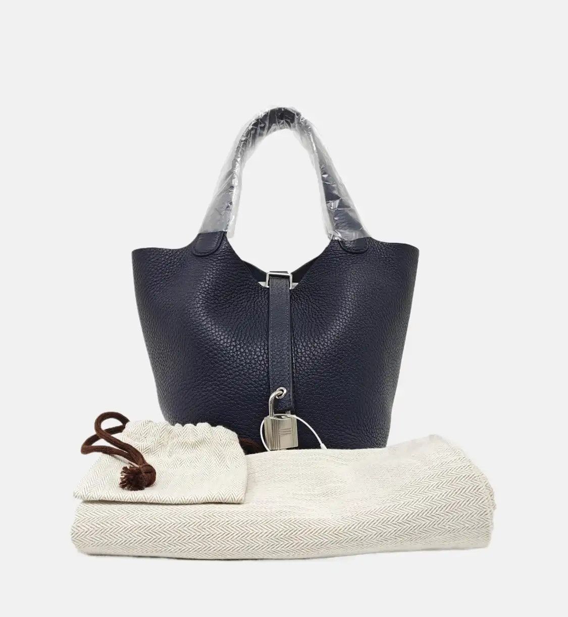 Hermes Hermes Picotin Lock 18 gem blue Clemence cowhide leather picotin handbag silver Size ONE SIZE - 8 Thumbnail