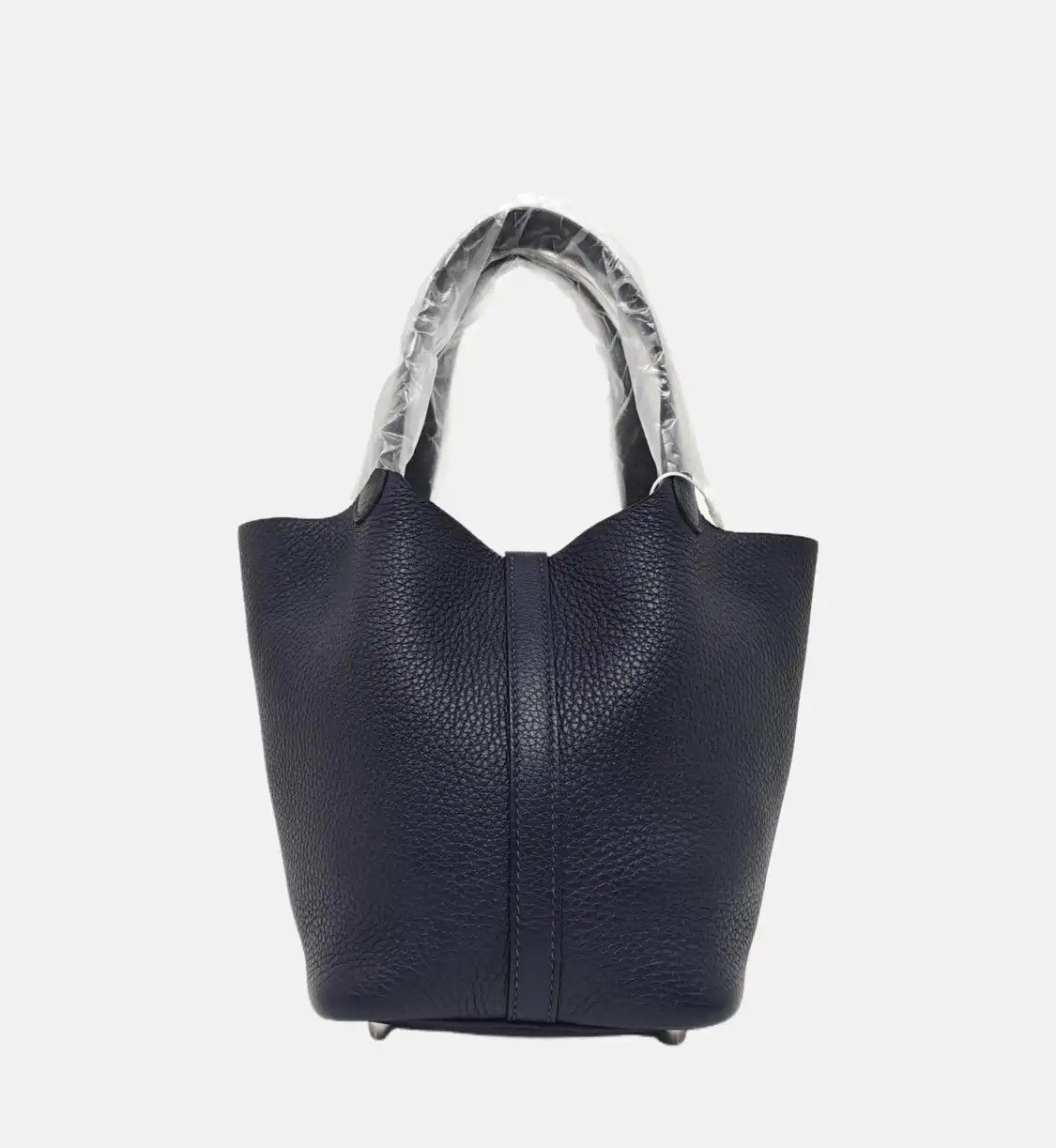 Hermes Hermes Picotin Lock 18 gem blue Clemence cowhide leather picotin handbag silver Size ONE SIZE - 5 Thumbnail