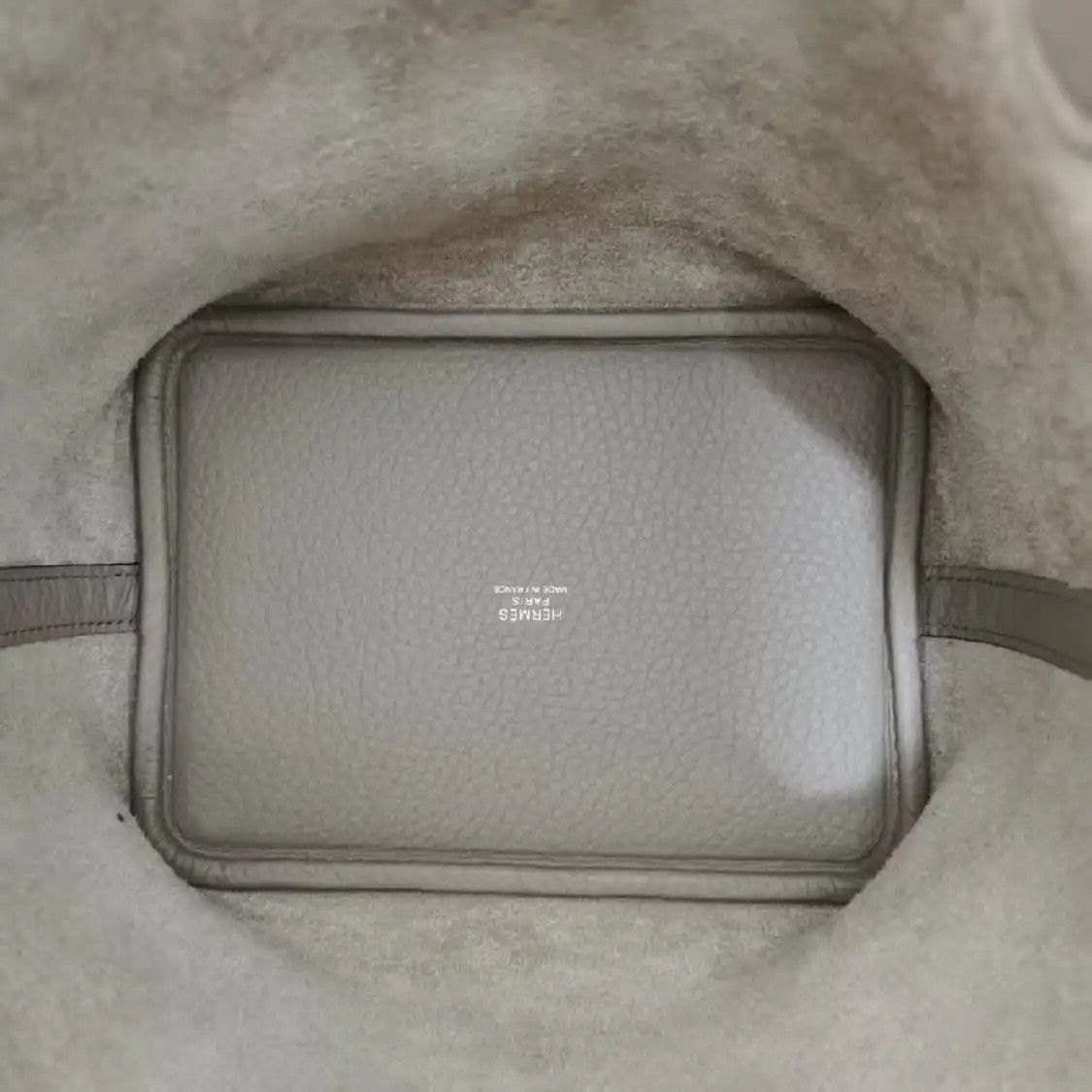 Hermes Hermes Picotin Lock 18 Etoupe Clemence cowhide leather picotin handbag silver ha Size ONE SIZE - 6 Thumbnail