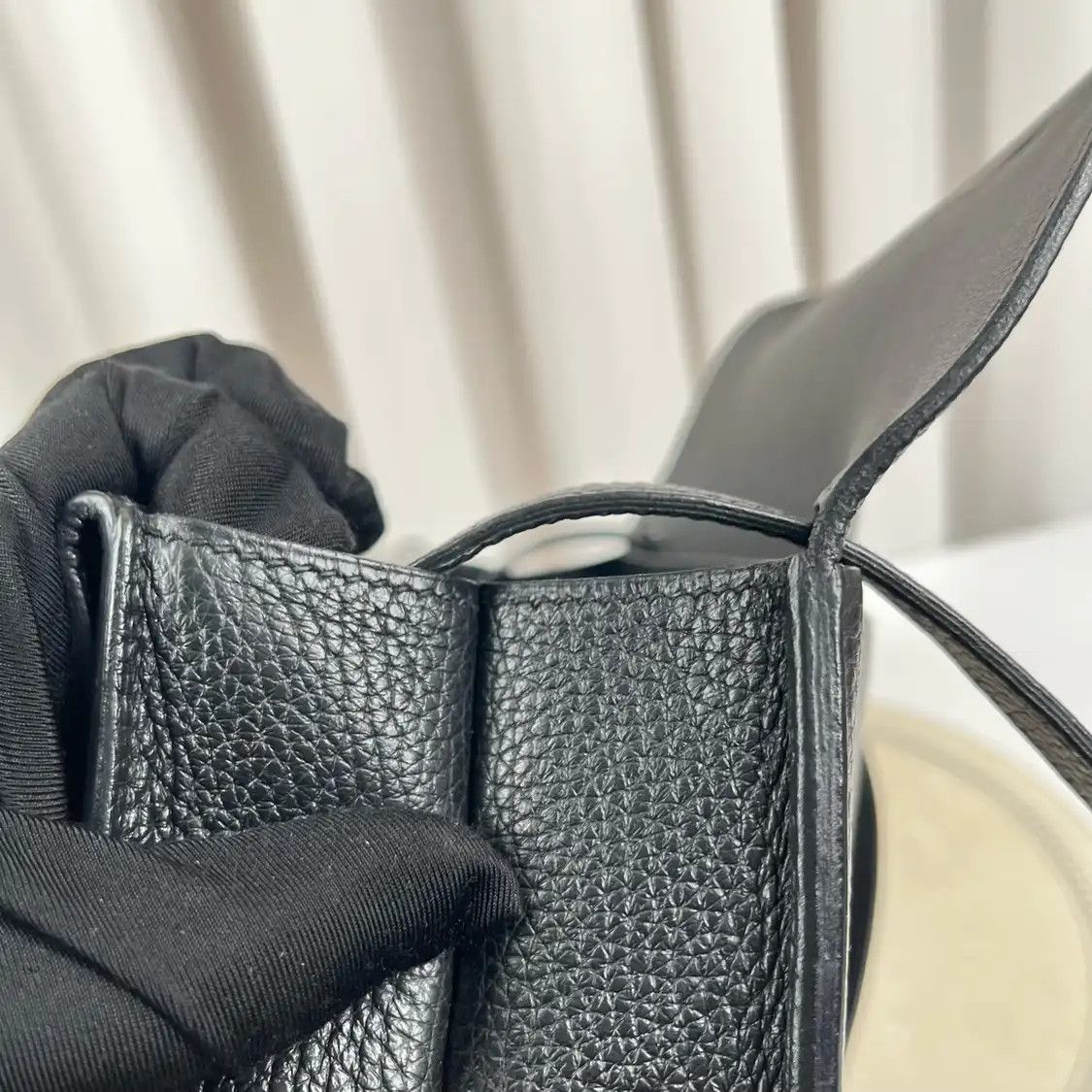 Hermes Hermes Halzan 31 black Clemence cowhide leather crossbody bag gold hardware A Size ONE SIZE - 12 Thumbnail