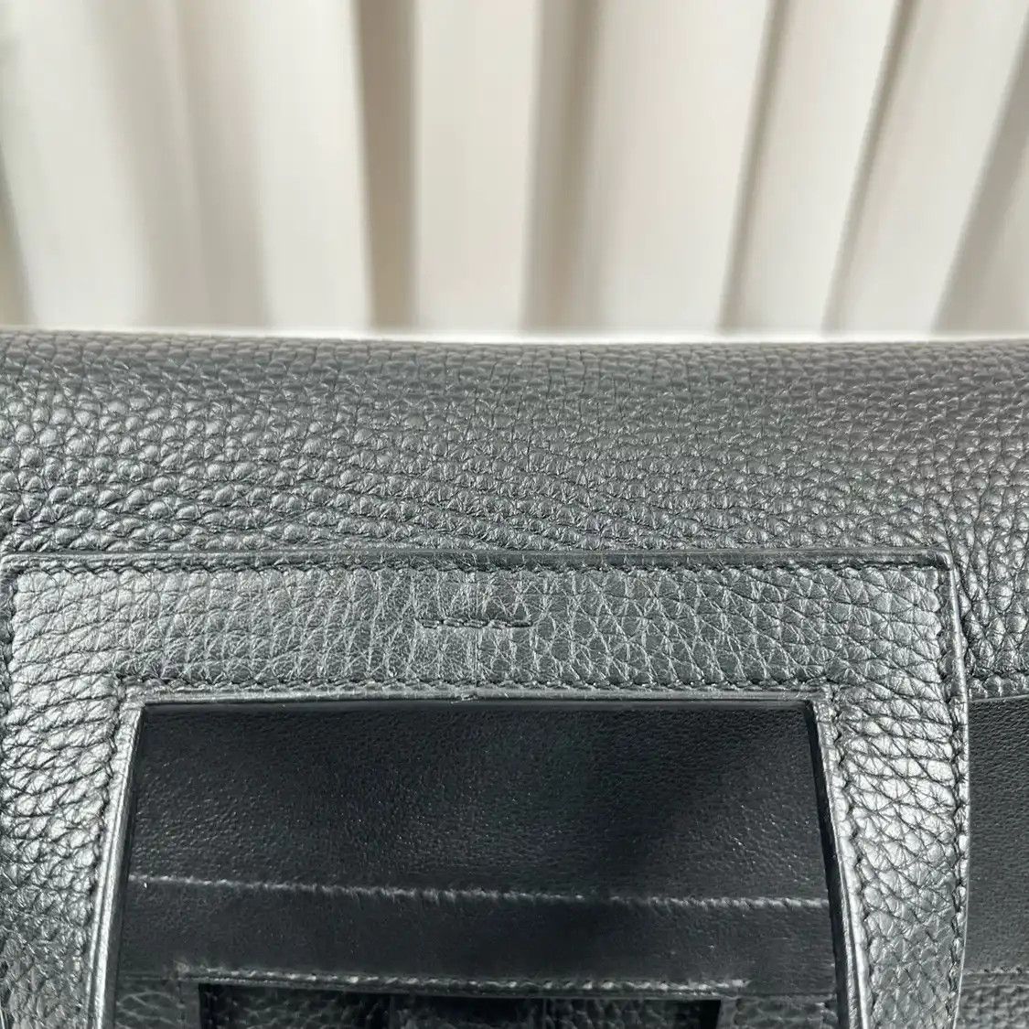 Hermes Hermes Halzan 31 black Clemence cowhide leather crossbody bag gold hardware A Size ONE SIZE - 9 Thumbnail
