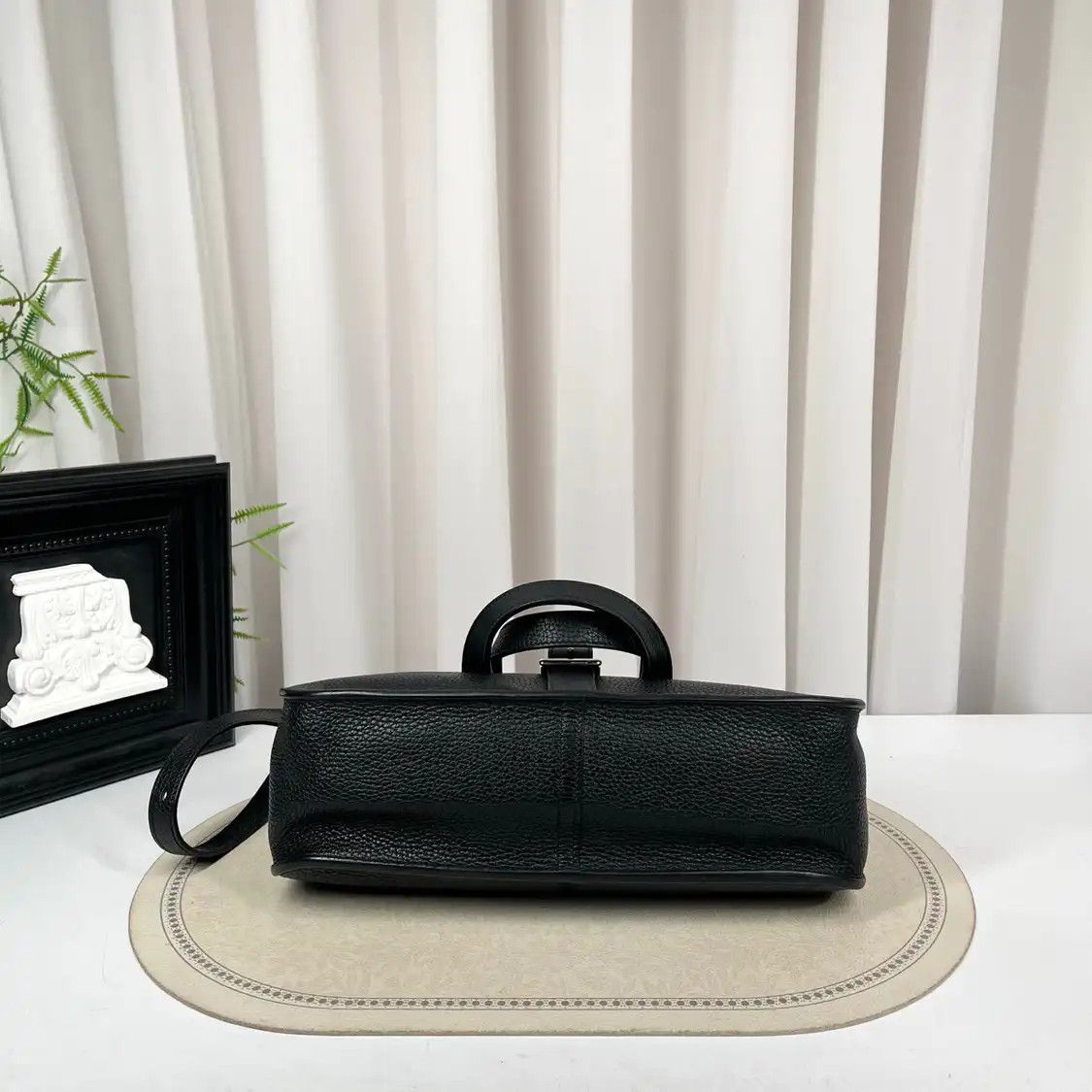Hermes Hermes Halzan 31 black Clemence cowhide leather crossbody bag gold hardware A Size ONE SIZE - 3 Thumbnail