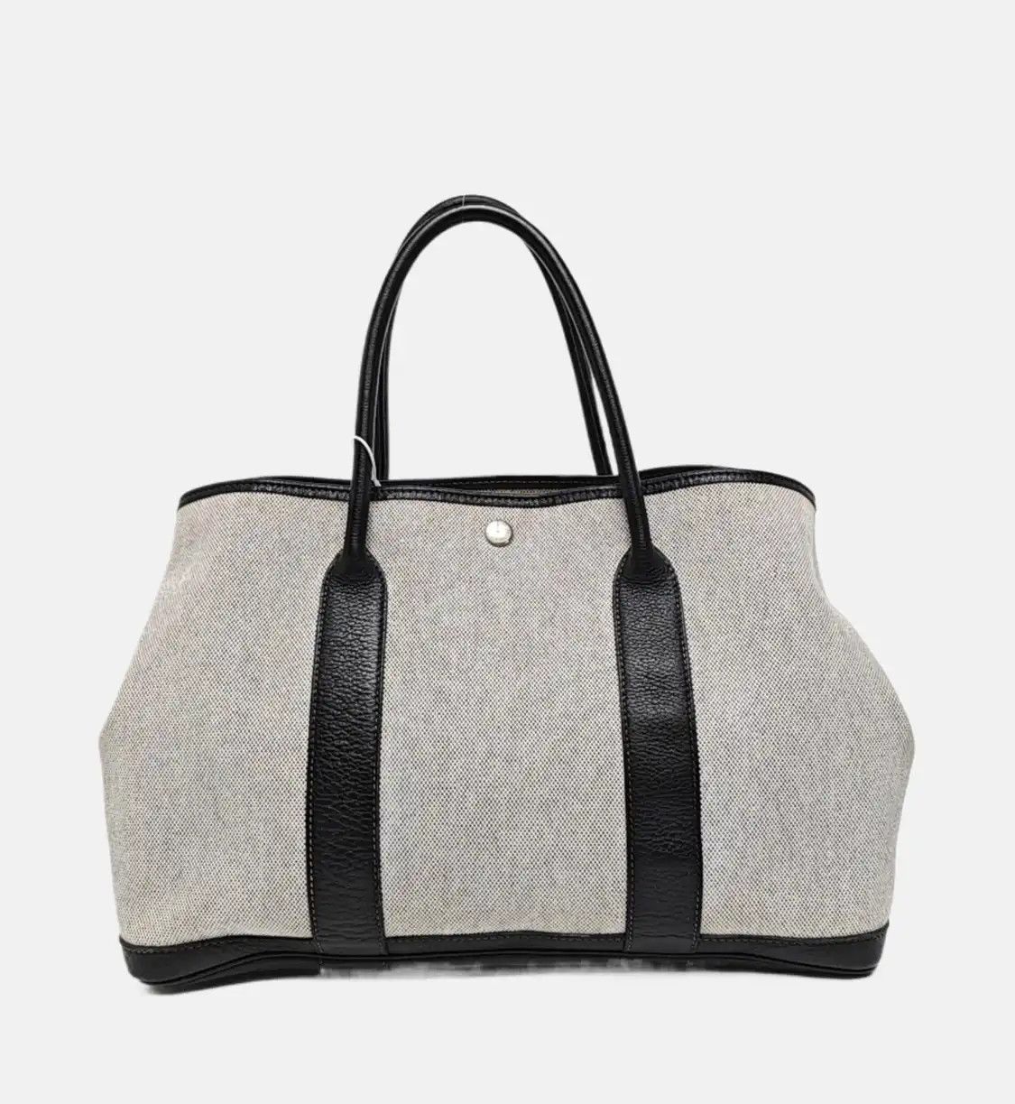 Hermes Hermes Garden Party 36 milkshake white coated canvas Garden Party handbag silver Size ONE SIZE - 5 Thumbnail