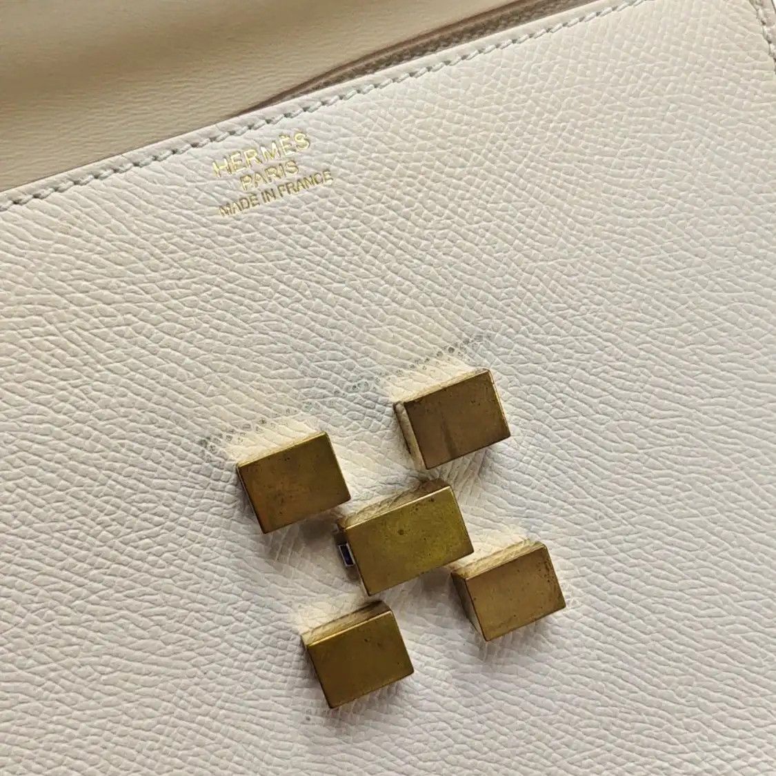 Hermes Hermes Mosaique milkshake white Epsom cowhide leather Marseille gram shoulder ba Size ONE SIZE - 10 Thumbnail