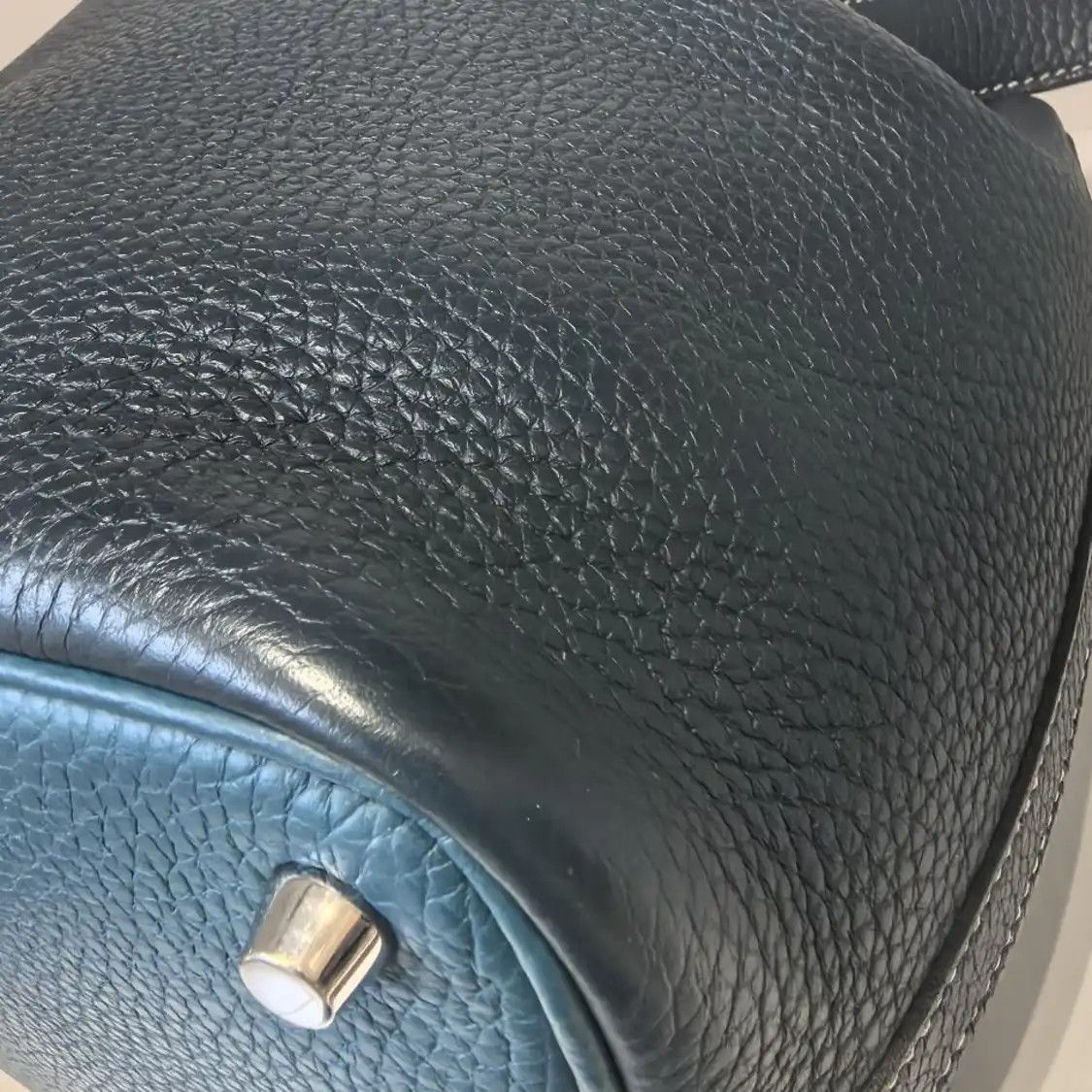 Hermes Hermes Picotin Lock 18 new denim blue Clemence cowhide leather picotin handbag s Size ONE SIZE - 9 Thumbnail