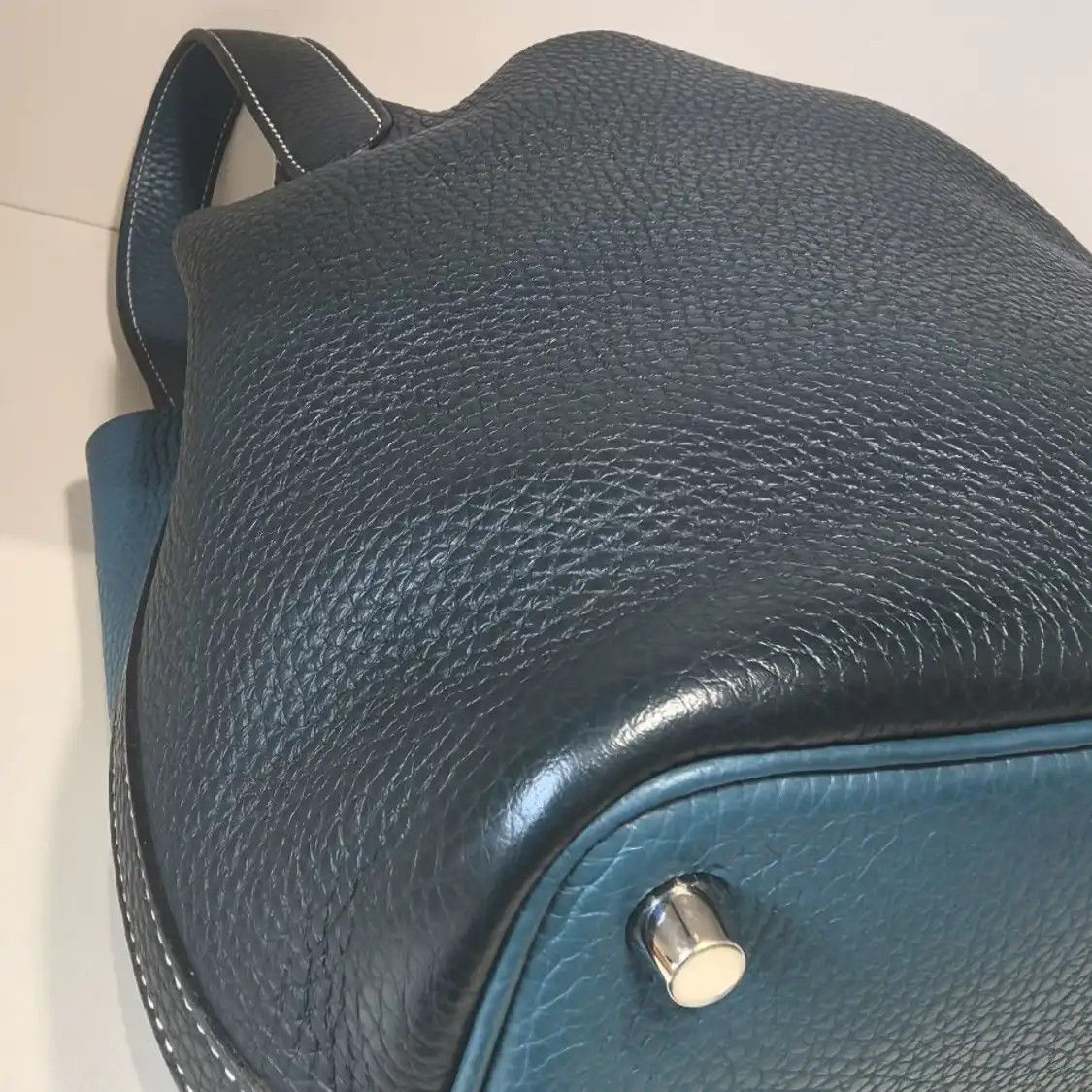 Hermes Hermes Picotin Lock 18 new denim blue Clemence cowhide leather picotin handbag s Size ONE SIZE - 14 Thumbnail