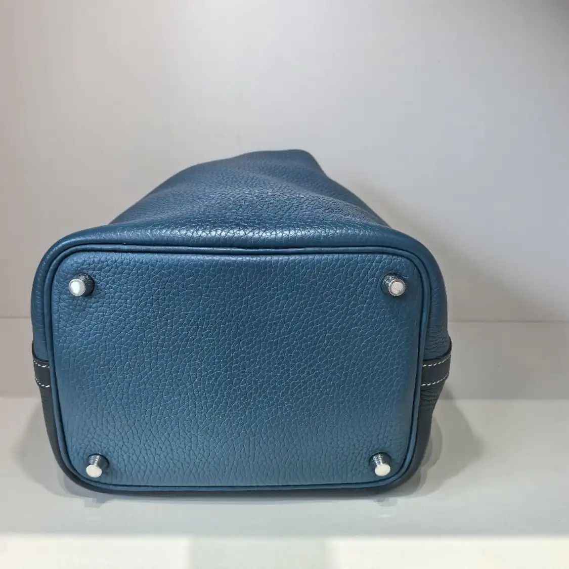 Hermes Hermes Picotin Lock 18 new denim blue Clemence cowhide leather picotin handbag s Size ONE SIZE - 5 Thumbnail