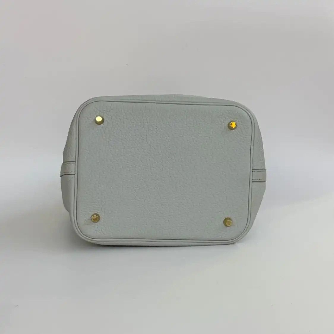 Hermes Hermes Picotin Lock 22 Bleu Brume Clemence cowhide leather picotin handbag silve Size ONE SIZE - 7 Thumbnail