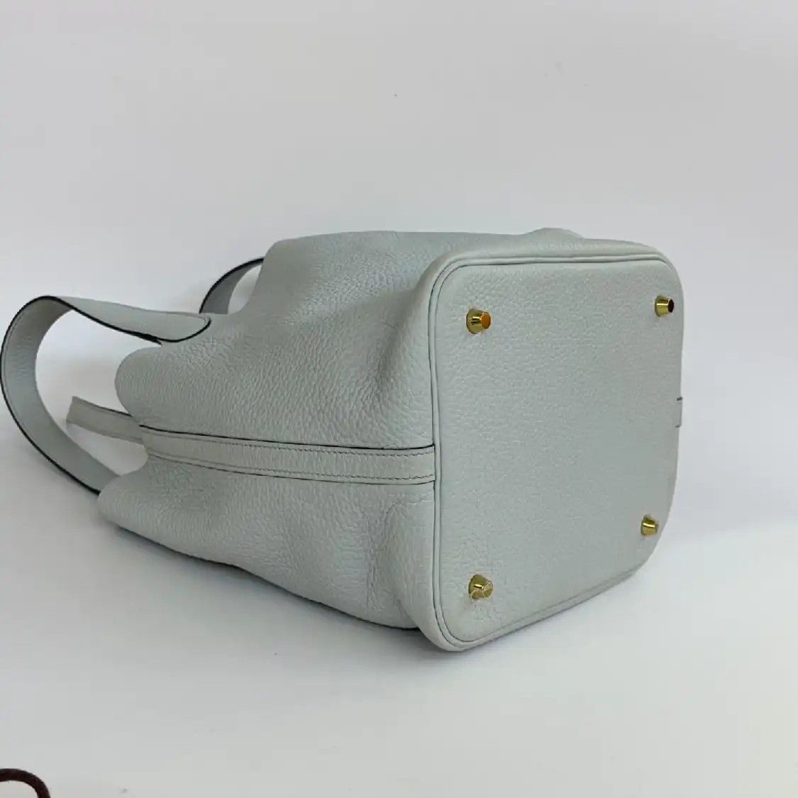 Hermes Hermes Picotin Lock 22 Bleu Brume Clemence cowhide leather picotin handbag silve Size ONE SIZE - 6 Thumbnail