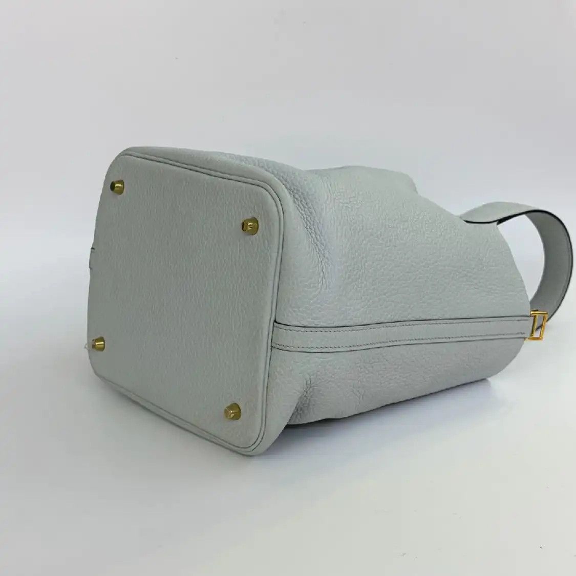 Hermes Hermes Picotin Lock 22 Bleu Brume Clemence cowhide leather picotin handbag silve Size ONE SIZE - 5 Thumbnail